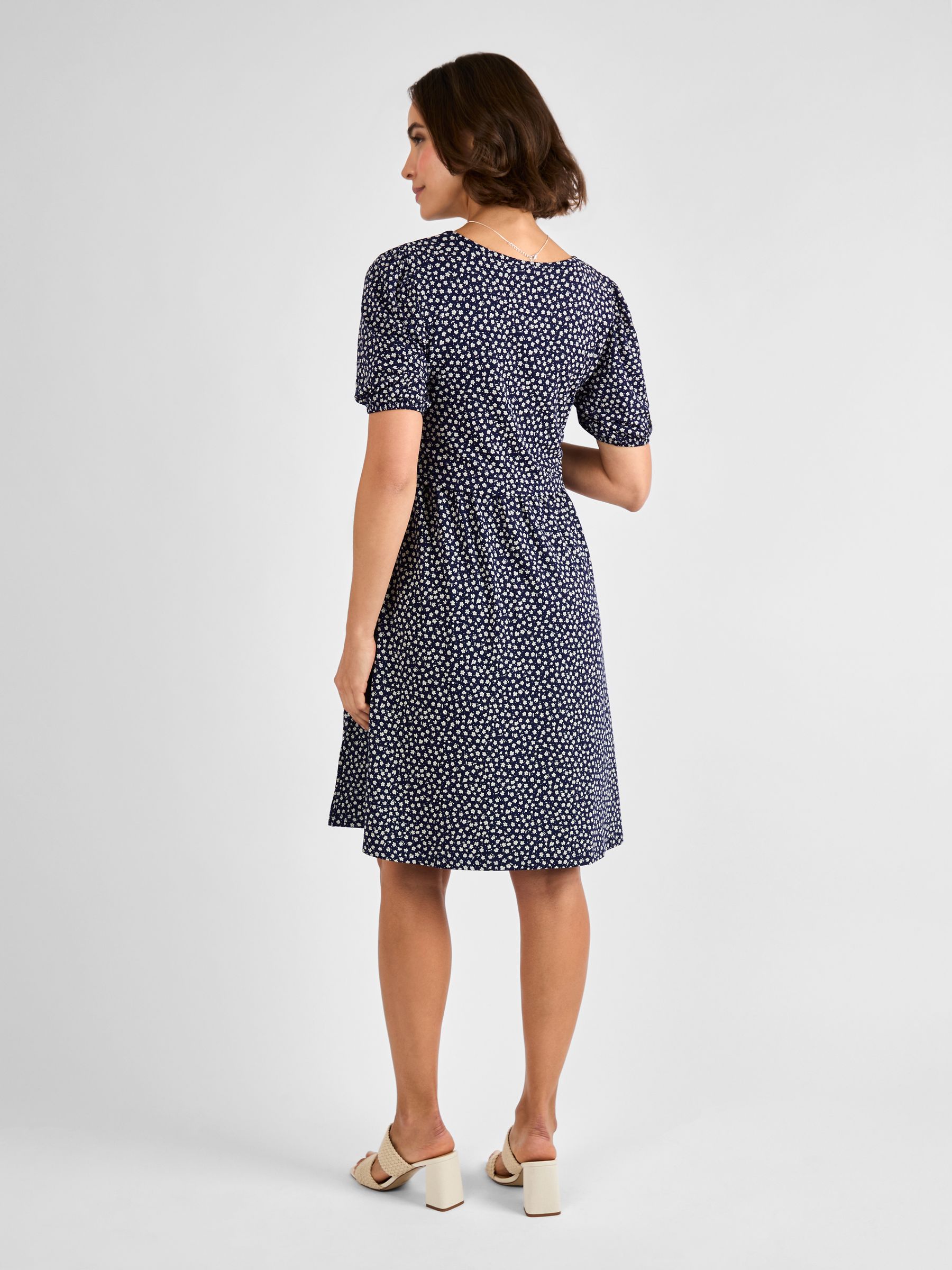 Blue Double Layer Maternity & Nursing Jersey Dress