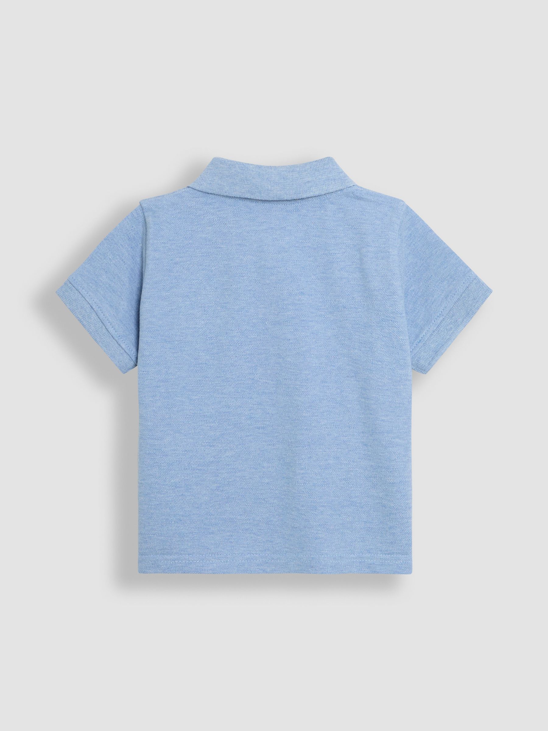 Blue Beach Embroidered Badge Polo Shirt