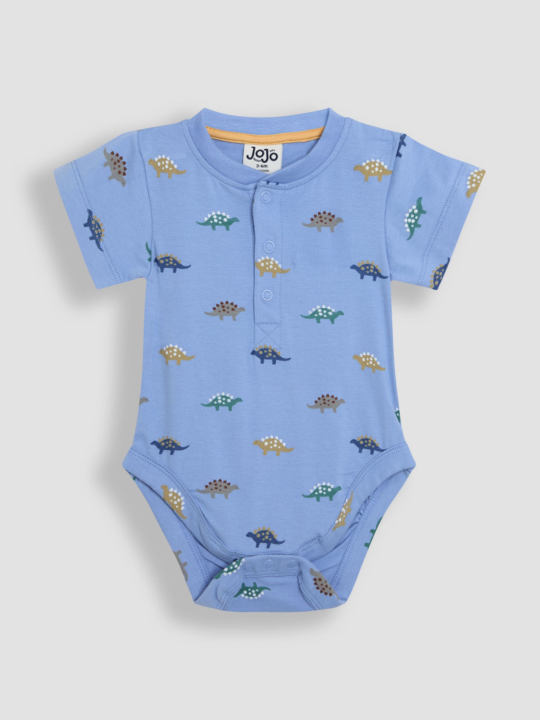 Blue & Natural Short Sleeve Bodysuits 2-Pack
