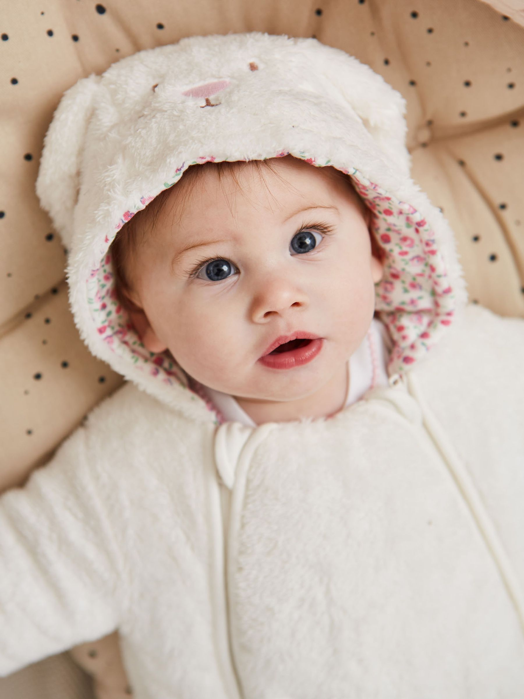 Cream Bunny Cosy Pramsuit