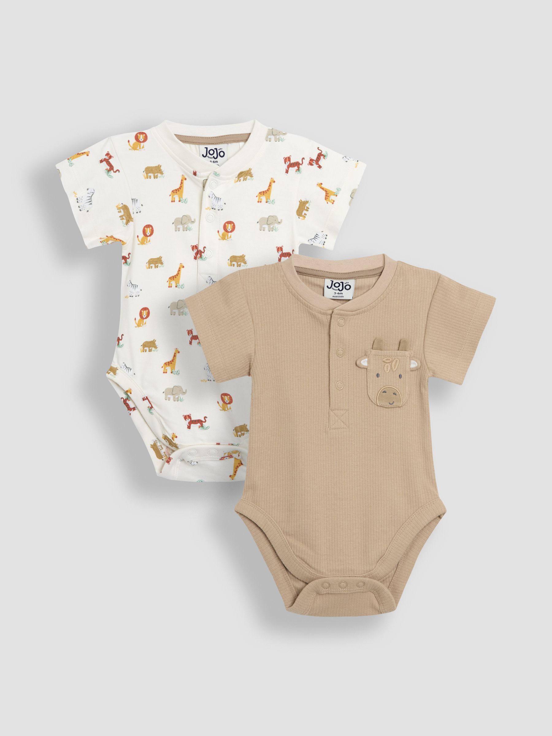 Natural 2-Pack Short Sleeve Bodysuits