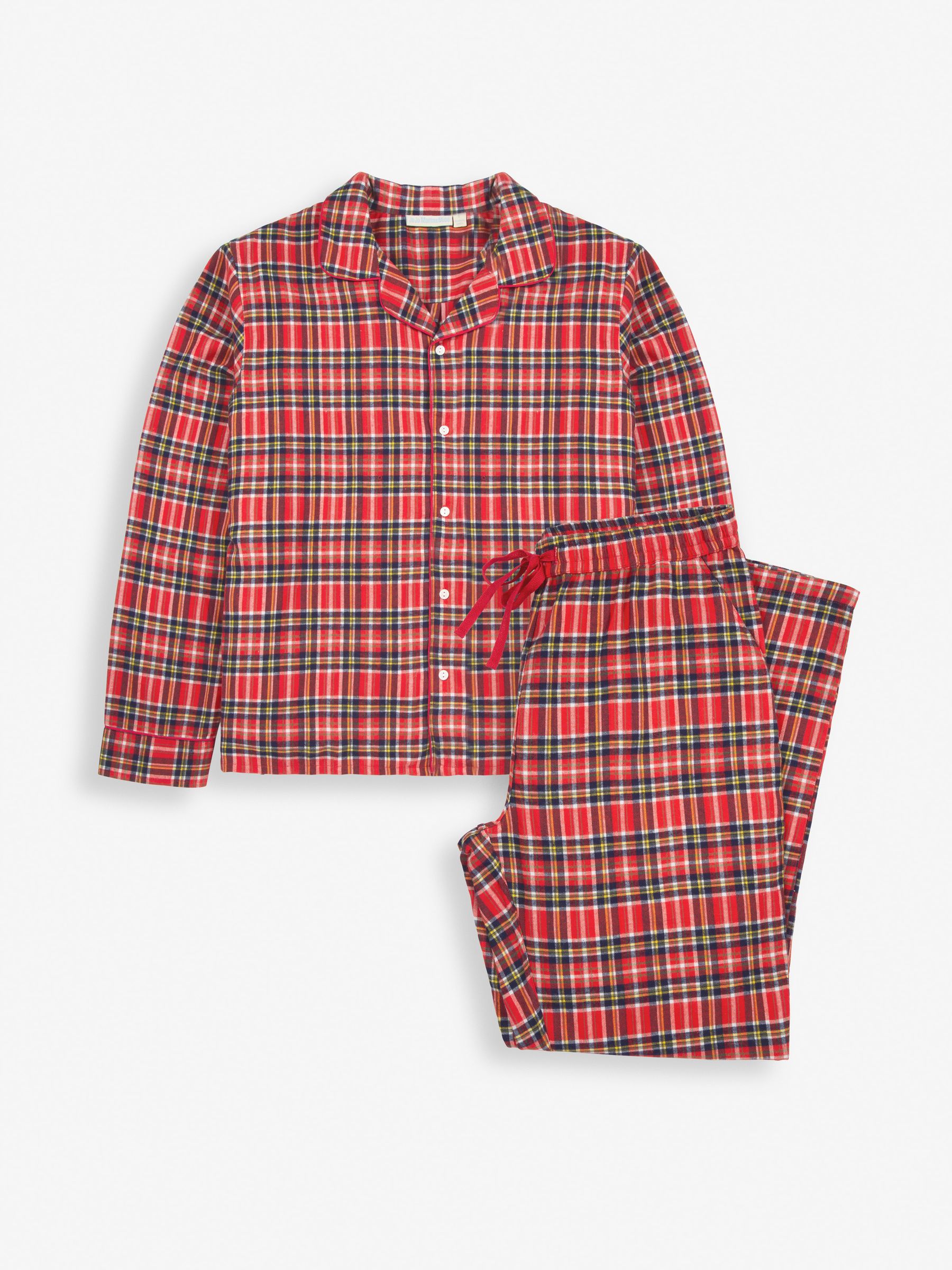 Red Men's Tartan Pyjama Set