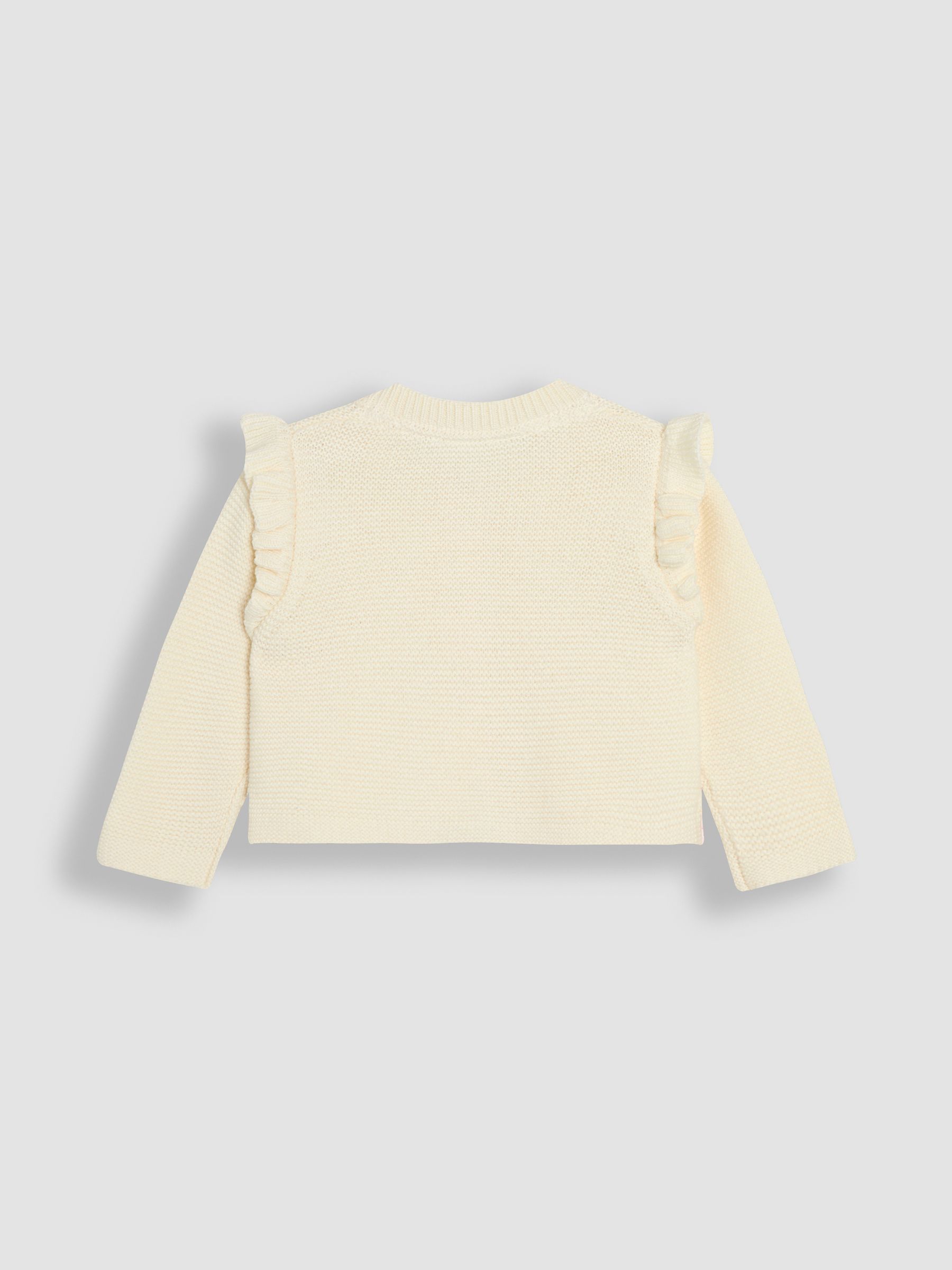 Cream Frill Shoulder Cardigan