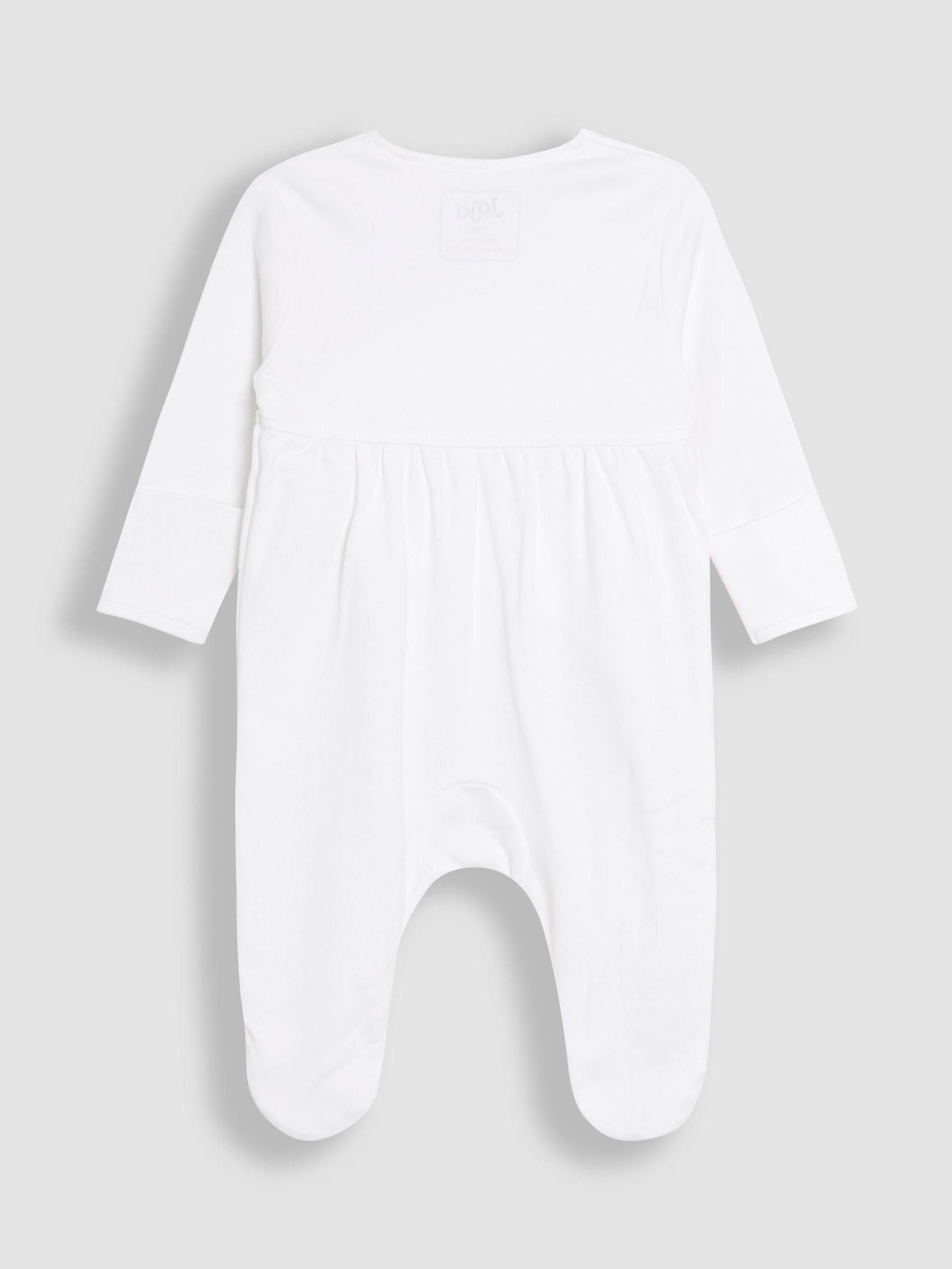 White 100% Cotton Cross-Over Sleepsuit