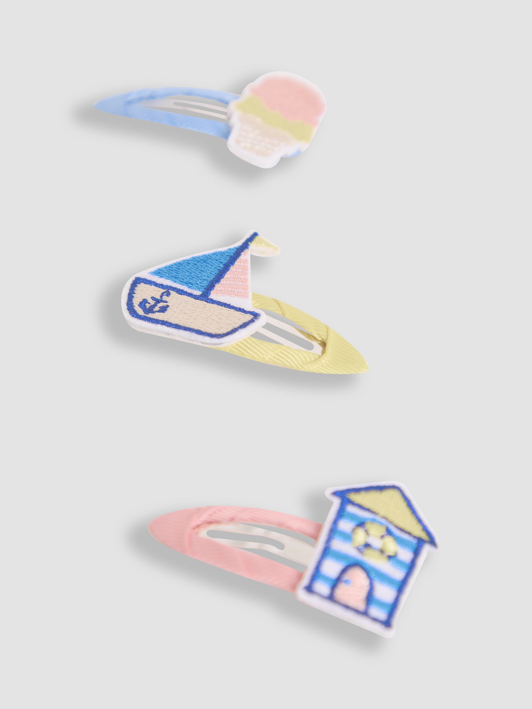 Blue Beach Hut Clips 3 Pack