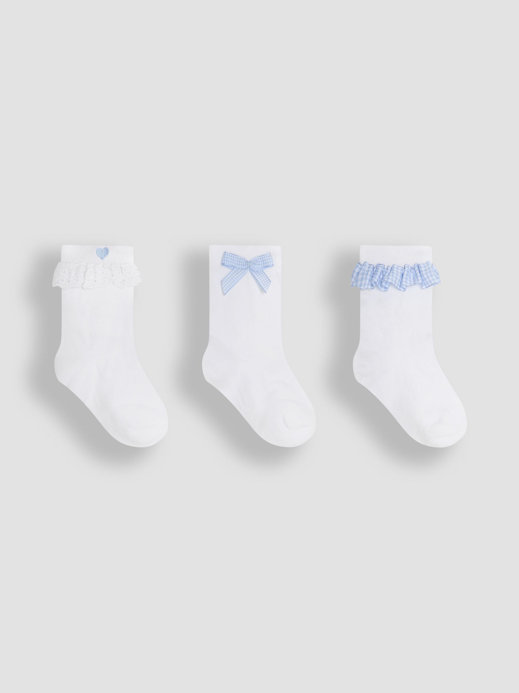 Blue Frilly Socks 3 Pack