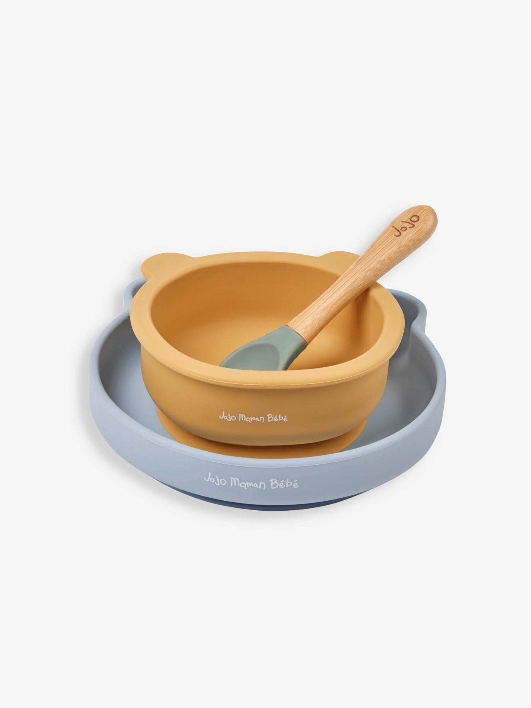 Blue My First Silicone Mealtime Bear Set