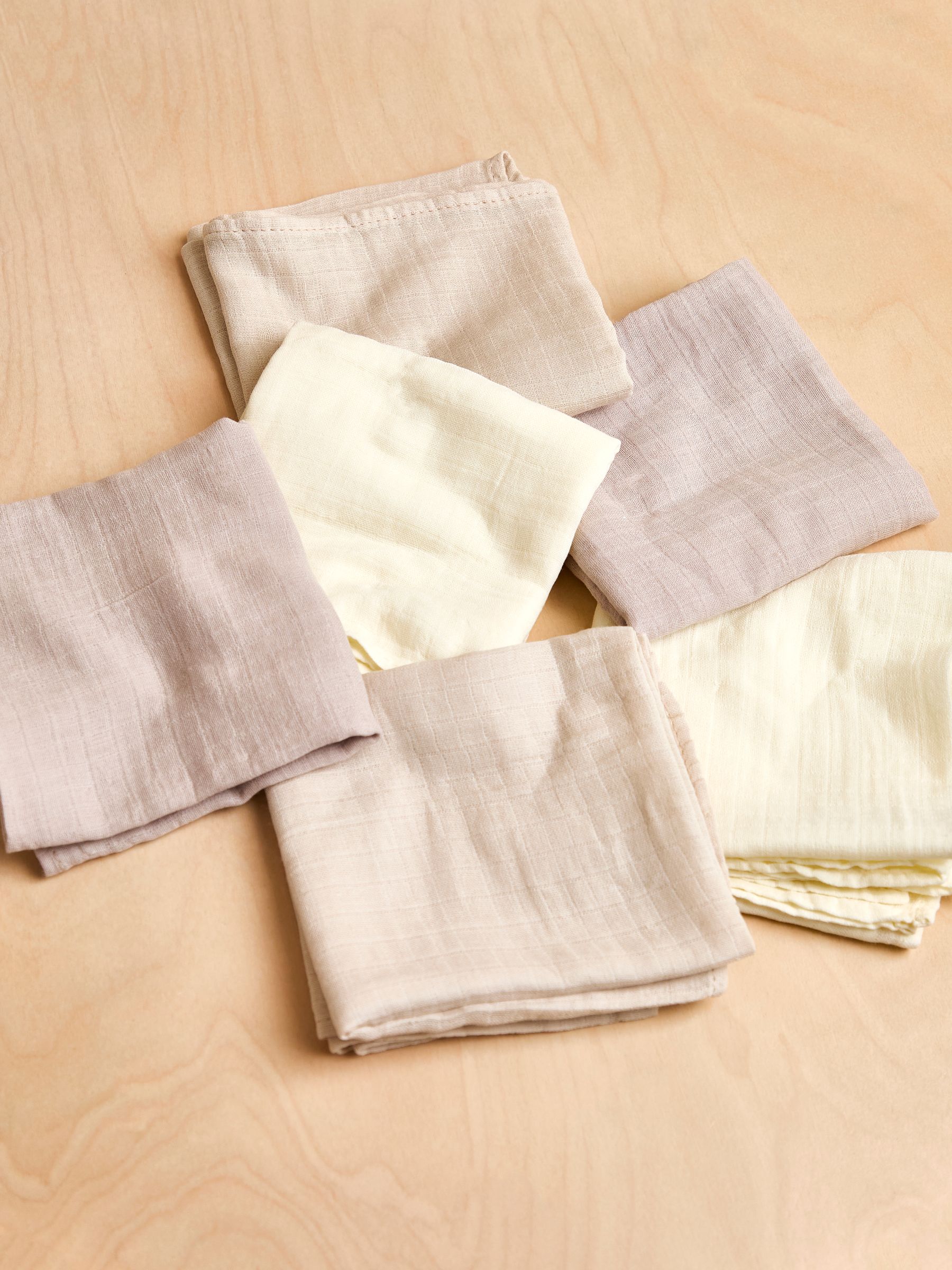 6-Pack Neutral Muslin Squares