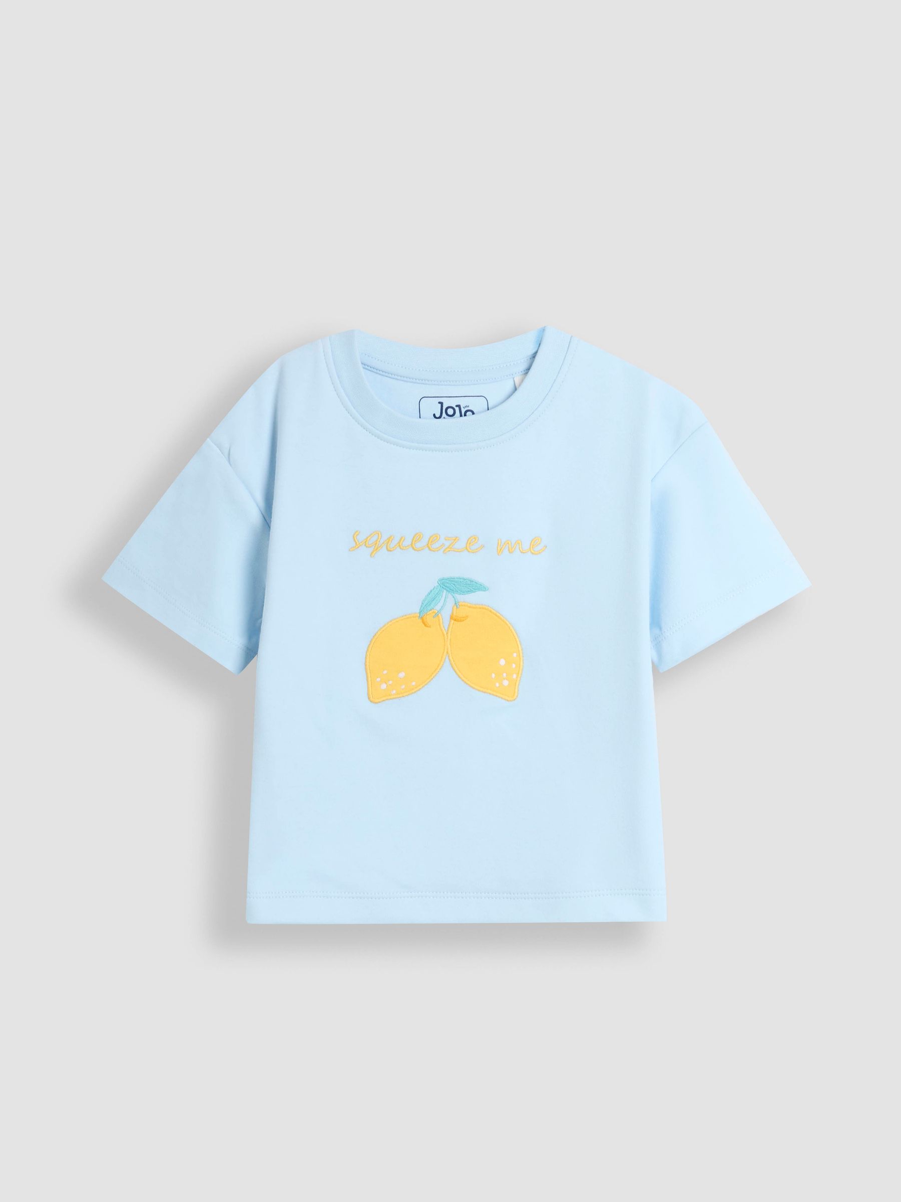 Pale Blue Fruit Printed Jersey Pyjamas