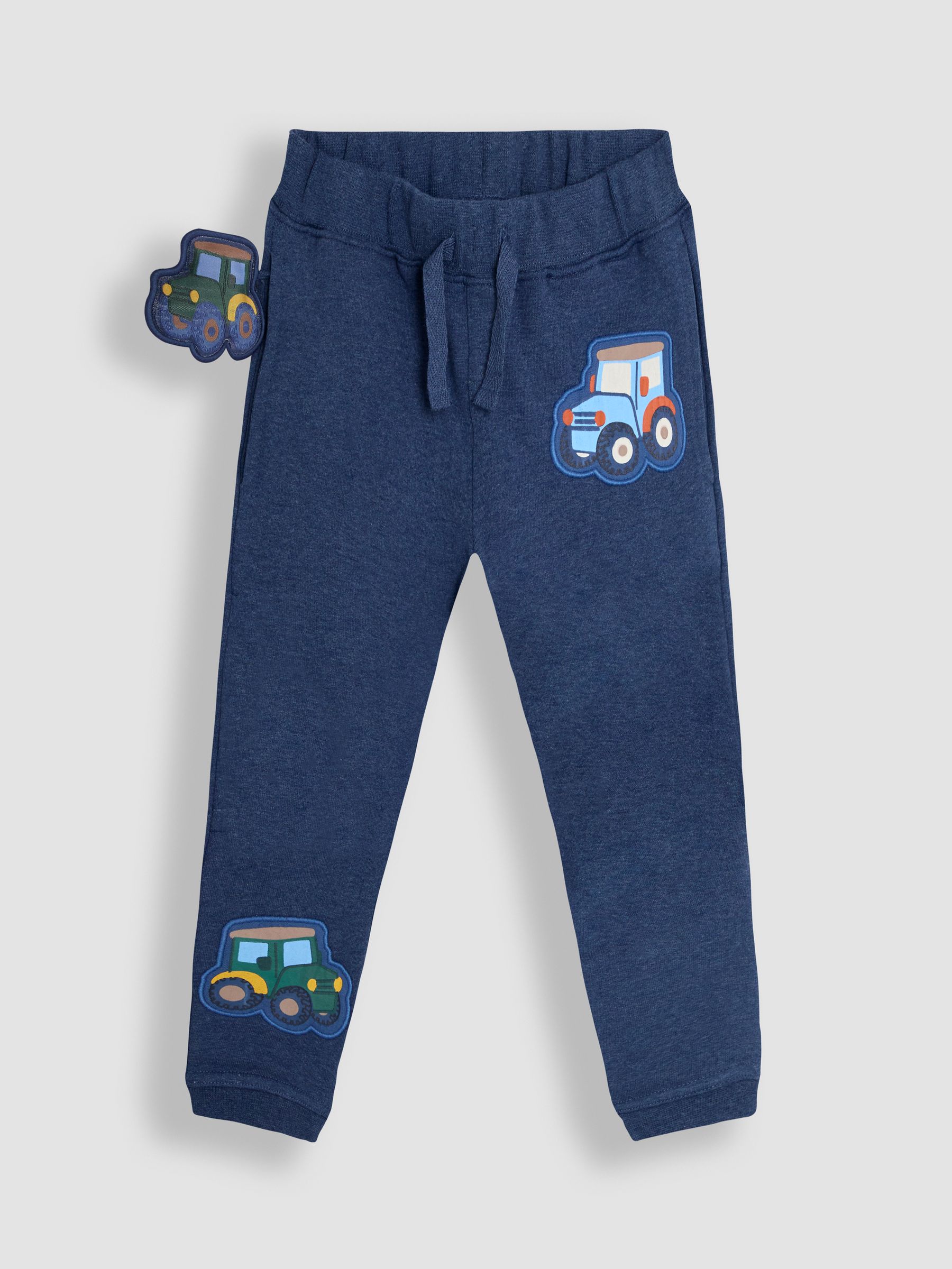 Blue Marl Tractor Tractor Badge Joggers