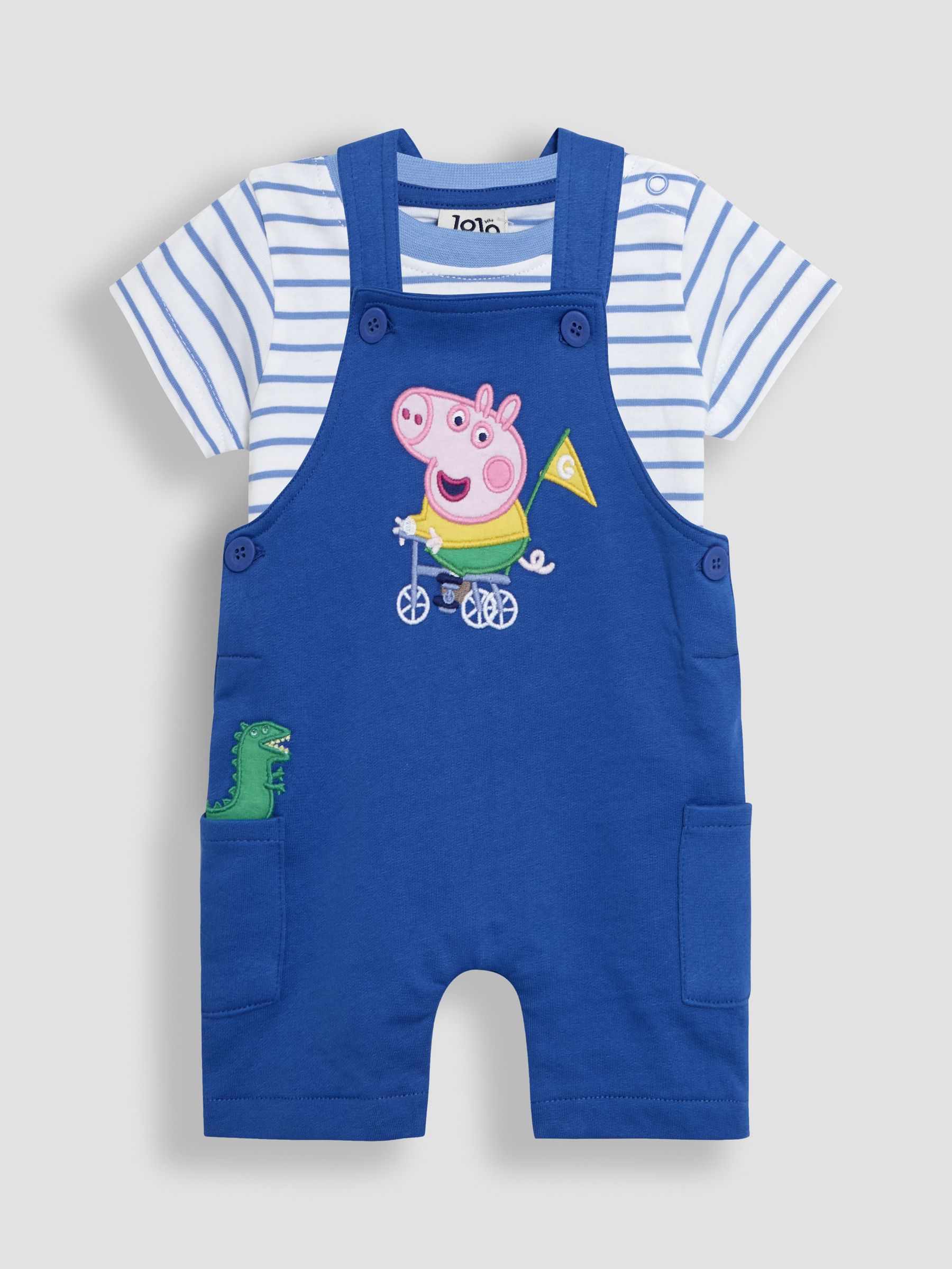 Blue 2-Piece Peppa Pig Dungarees & T-Shirt Set