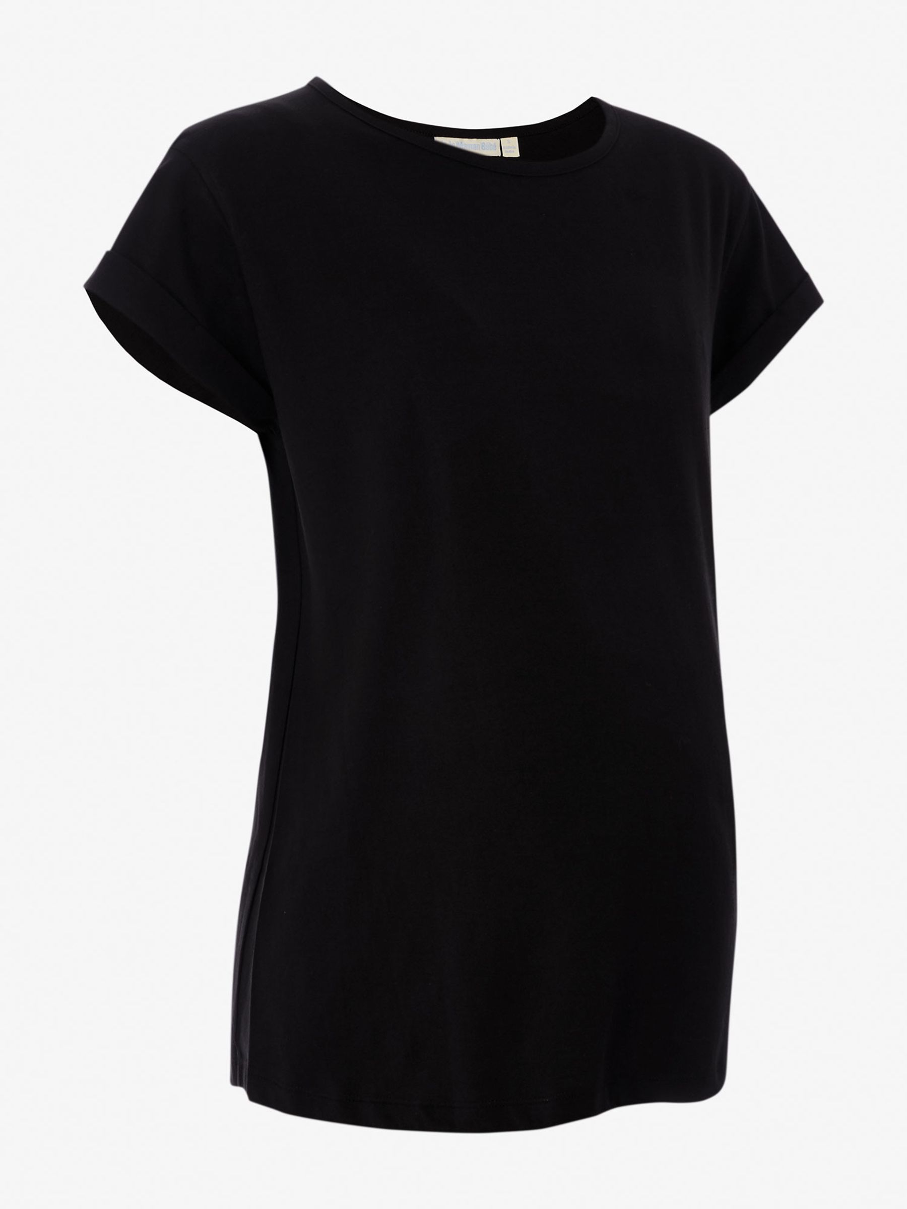 White Boyfriend Cotton Maternity T-Shirt