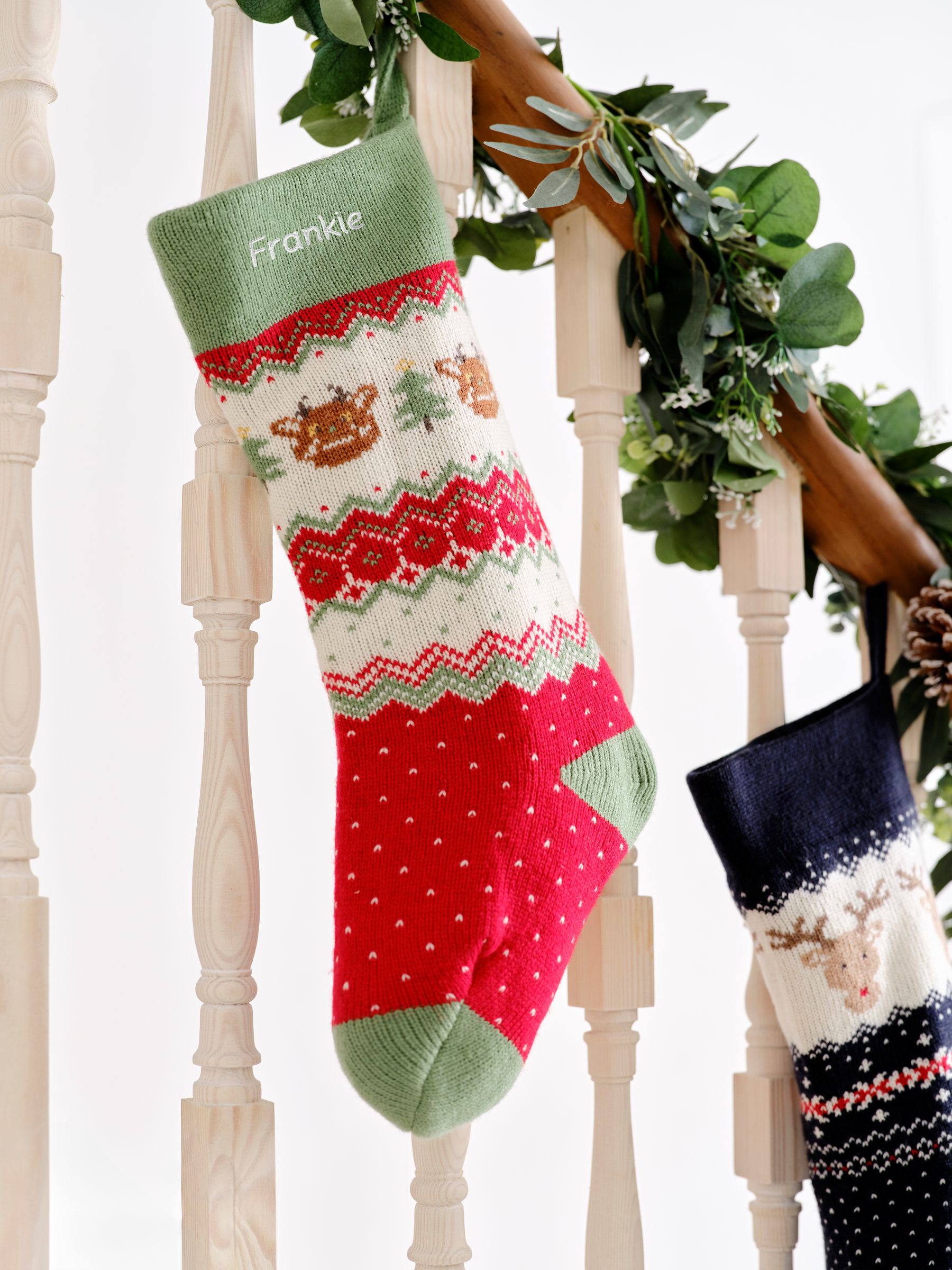 Green The Gruffalo Knitted Stocking