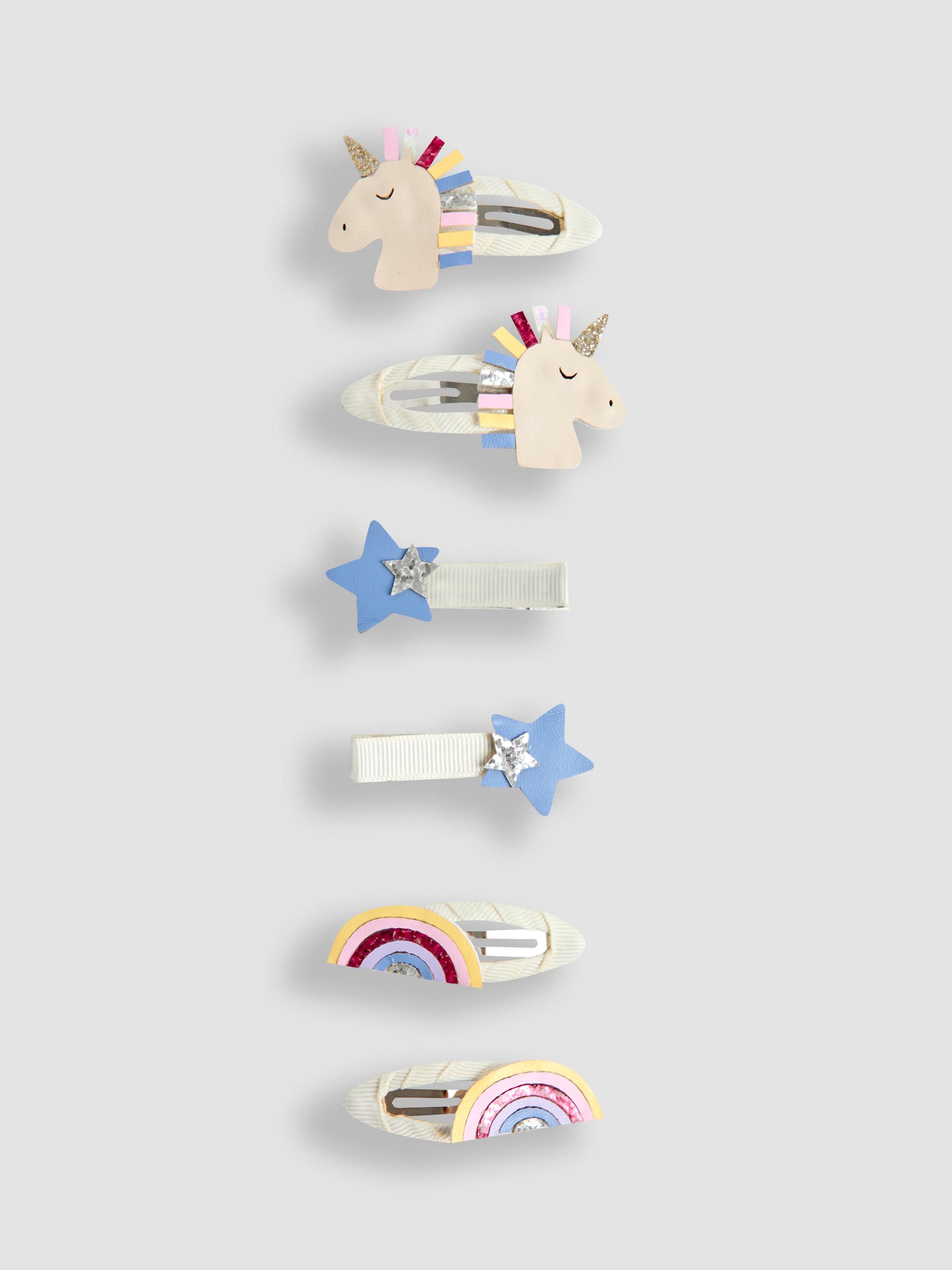 Blue Unicorn Clips 6 Pack