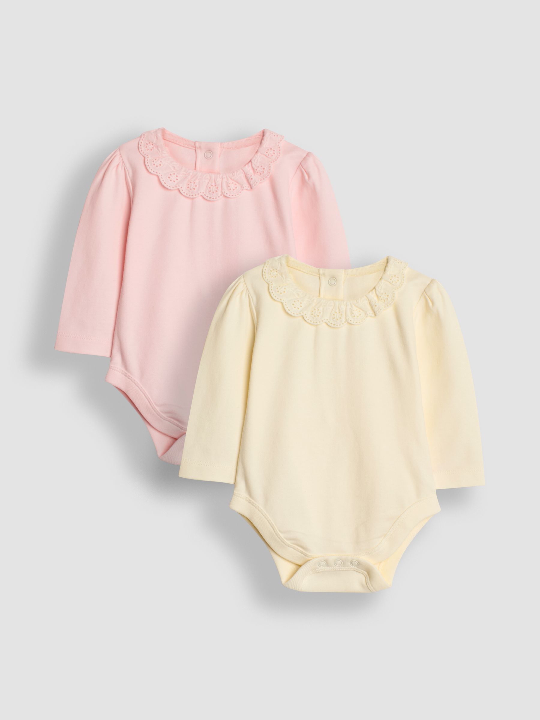 Cream Broderie Collar Bodies 2 Pack
