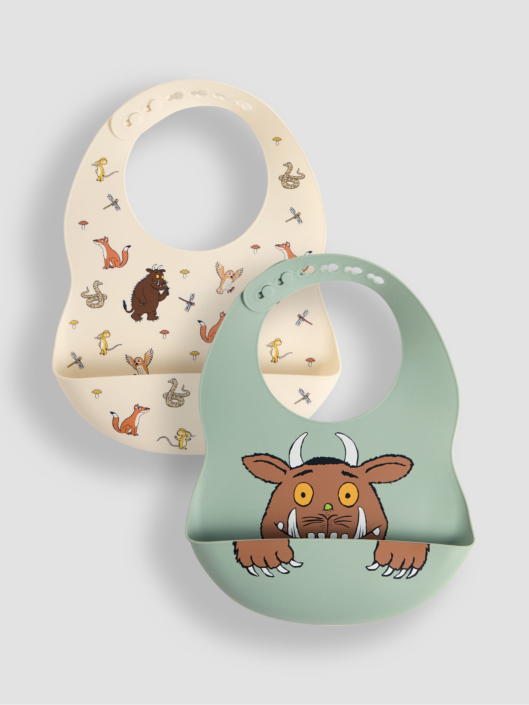 The Gruffalo 2-Pack Silicone Bib Set
