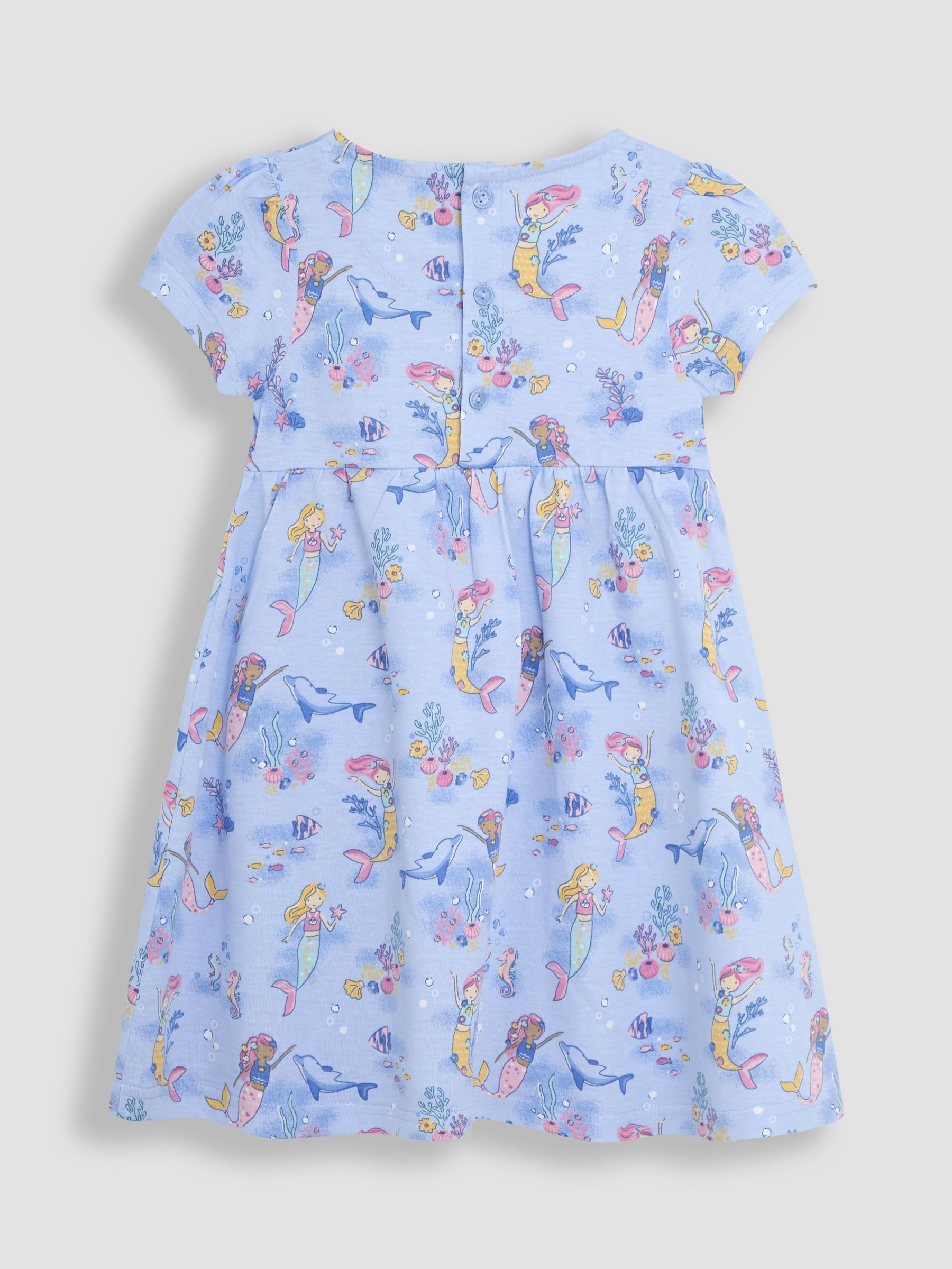 Blue Mermaid With Pet In Pocket Dress