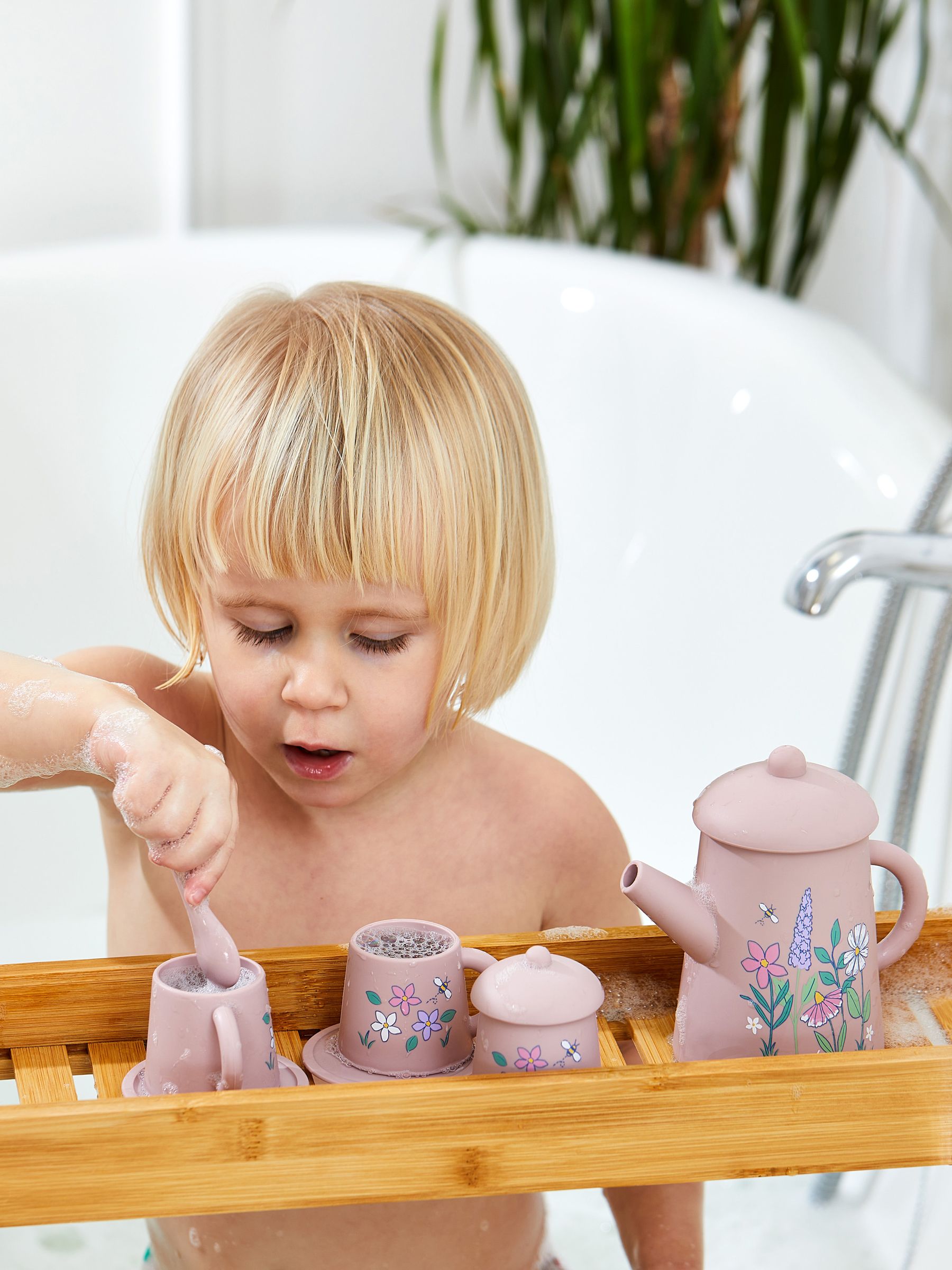 Pretty Silicone Bath Toy Teaset
