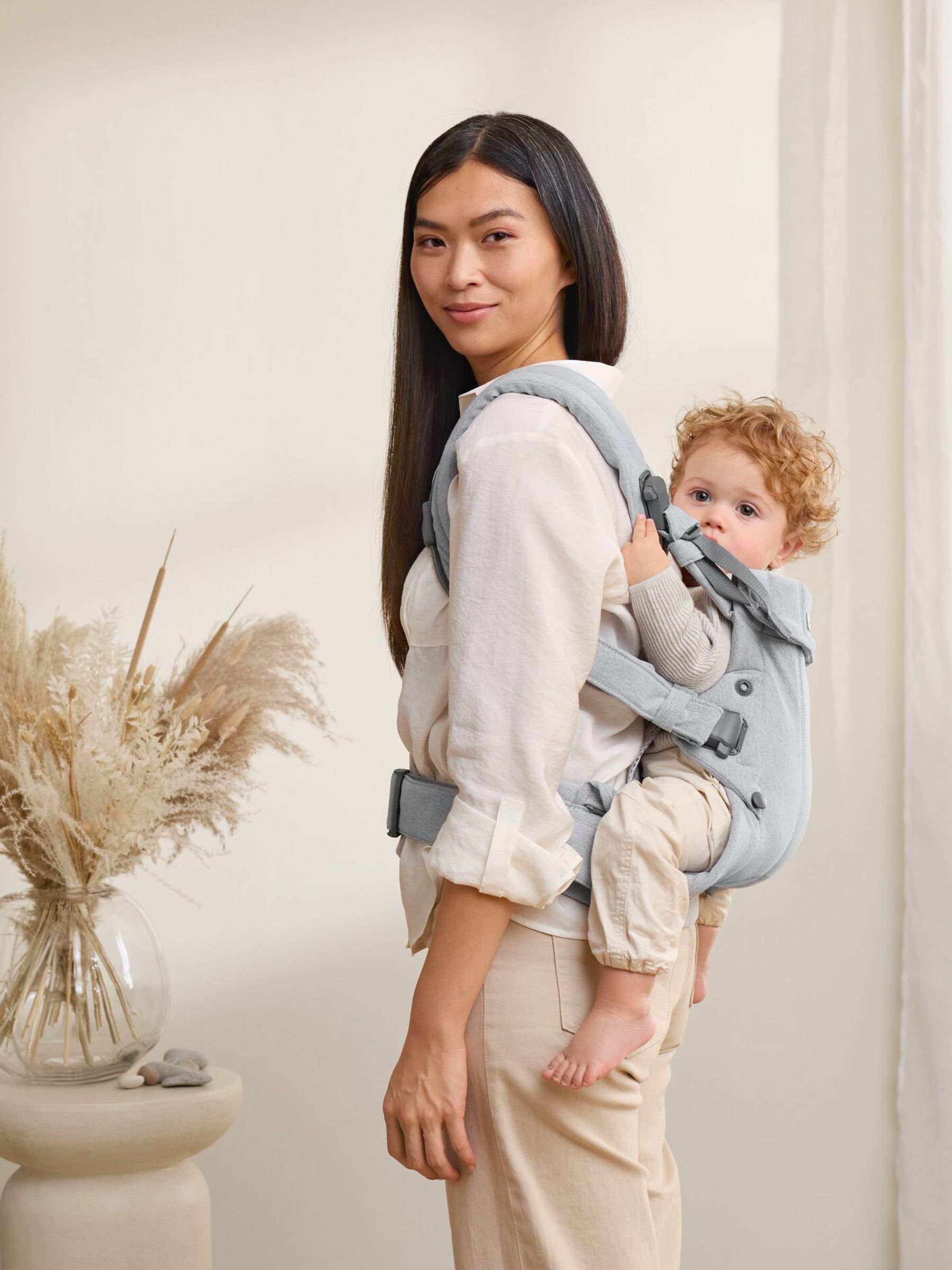 BabyBjörn Light Pink Baby Carrier Harmony Woven Mélangé