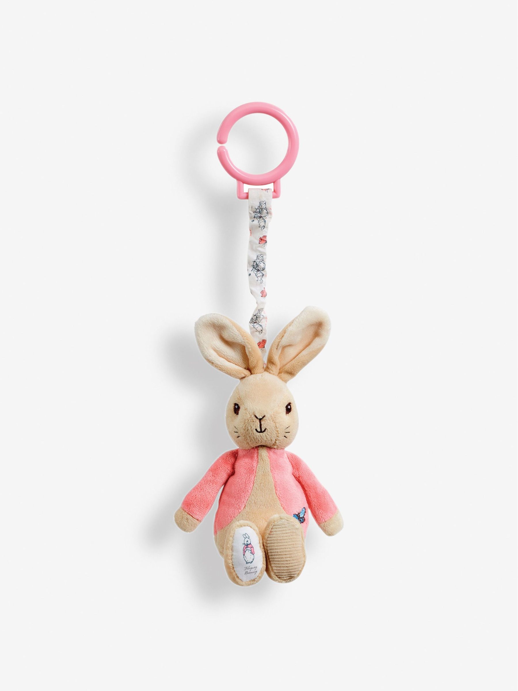 Pink Peter Rabbit Attachable Jiggle Toy