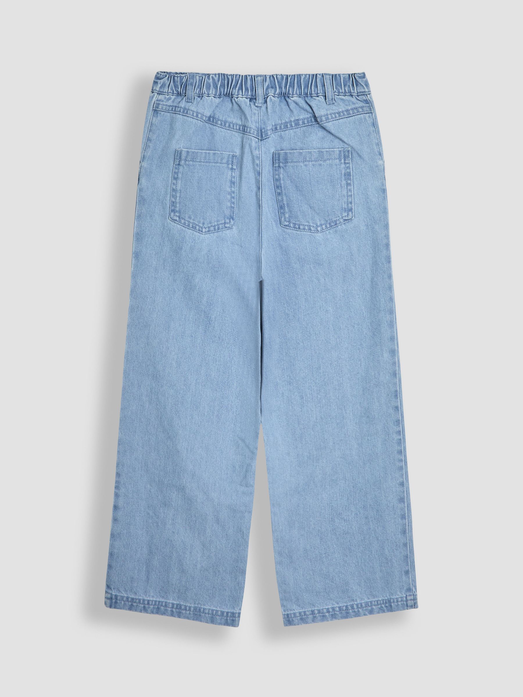 Denim Blue Wide Leg Trousers
