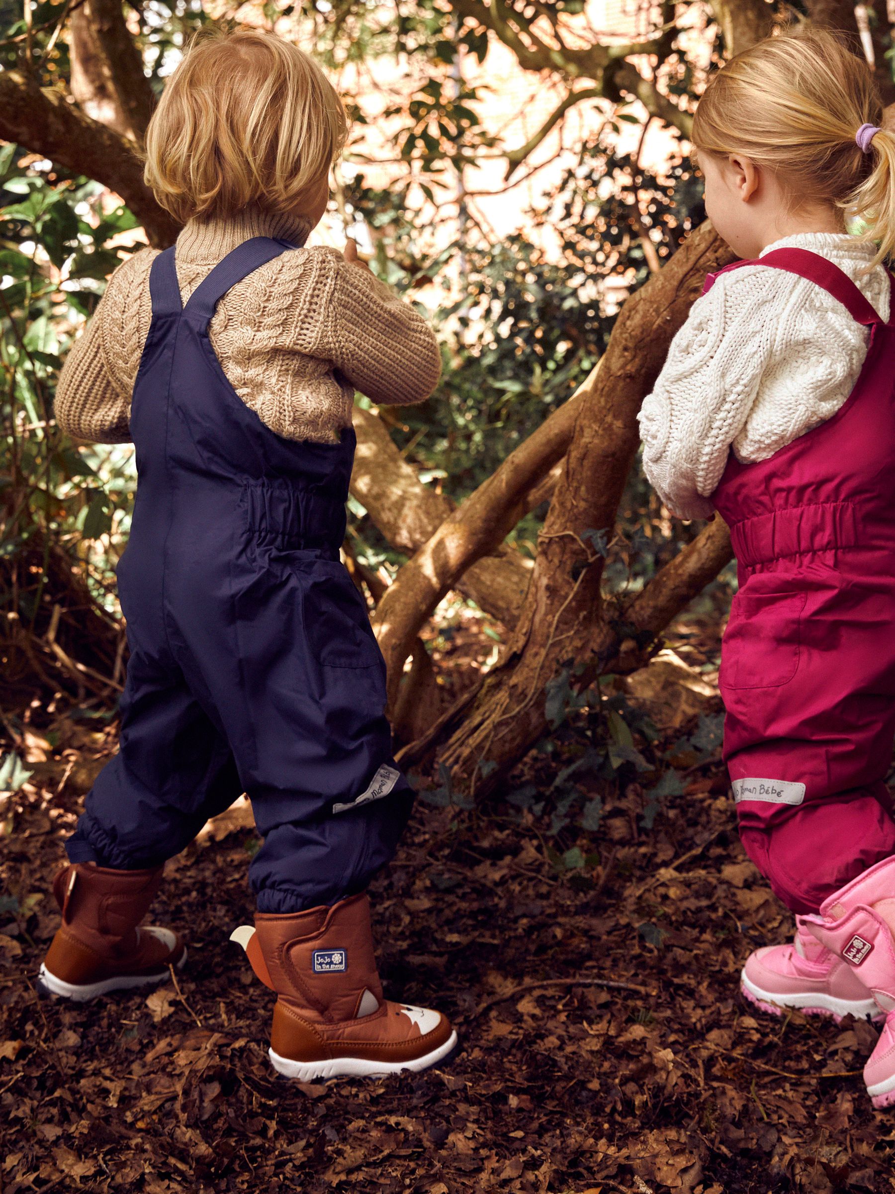 Navy Blue Waterproof Fleece Lined Dungarees