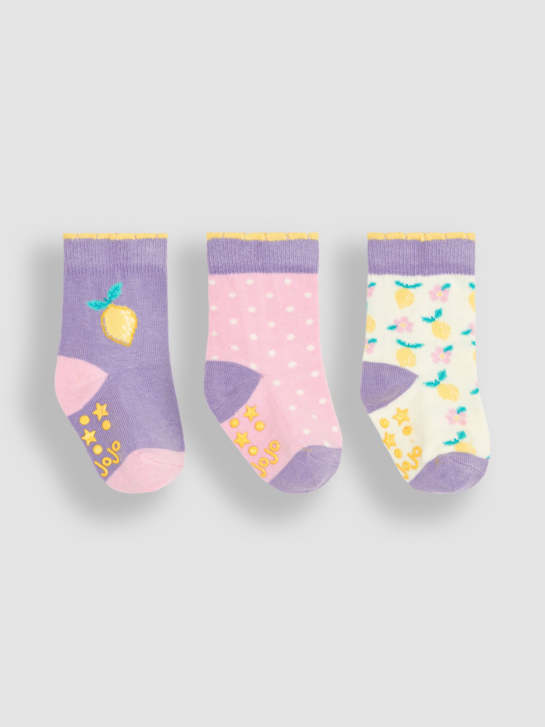 Pink 3-Pack Fruit Socks