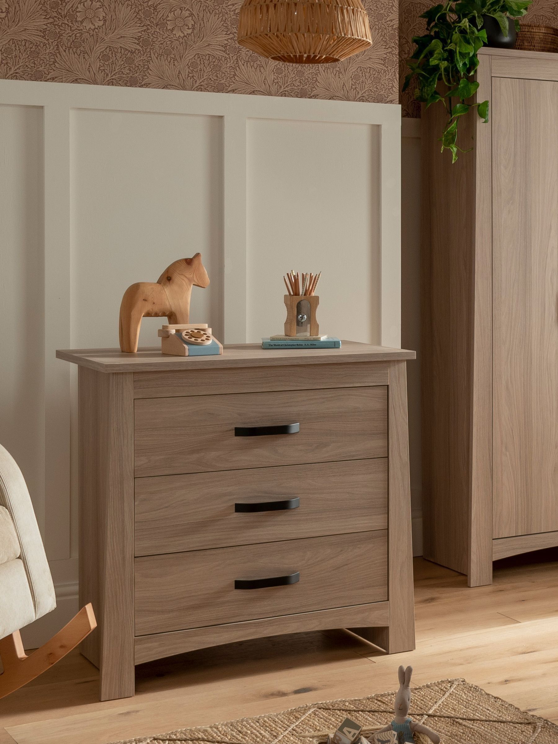 Cuddleco White Isla Dresser Changer in Ash