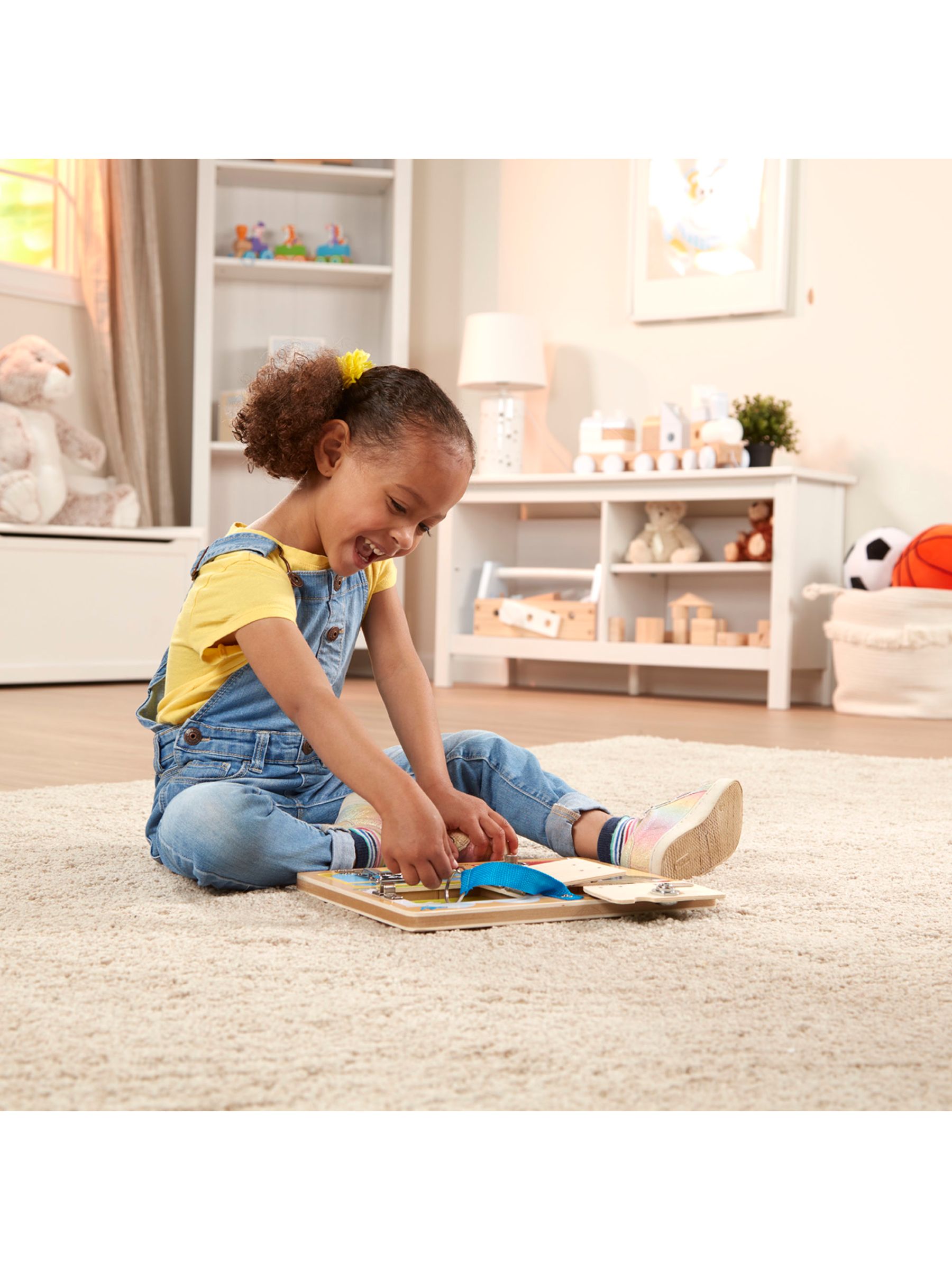 Melissa & Doug Natural Lock and Latch Board