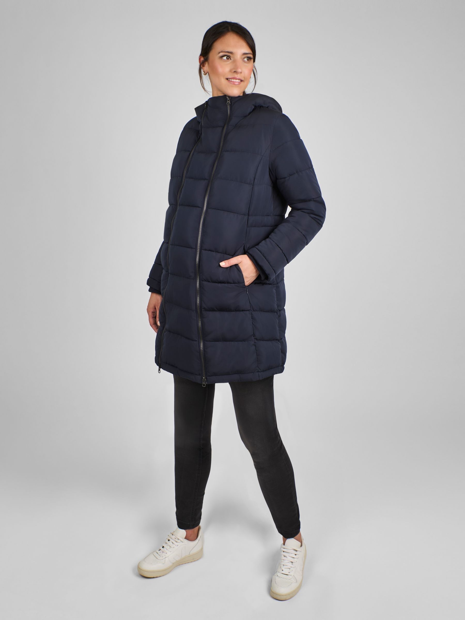 Navy Blue 2-in-1 Maternity Puffer Coat