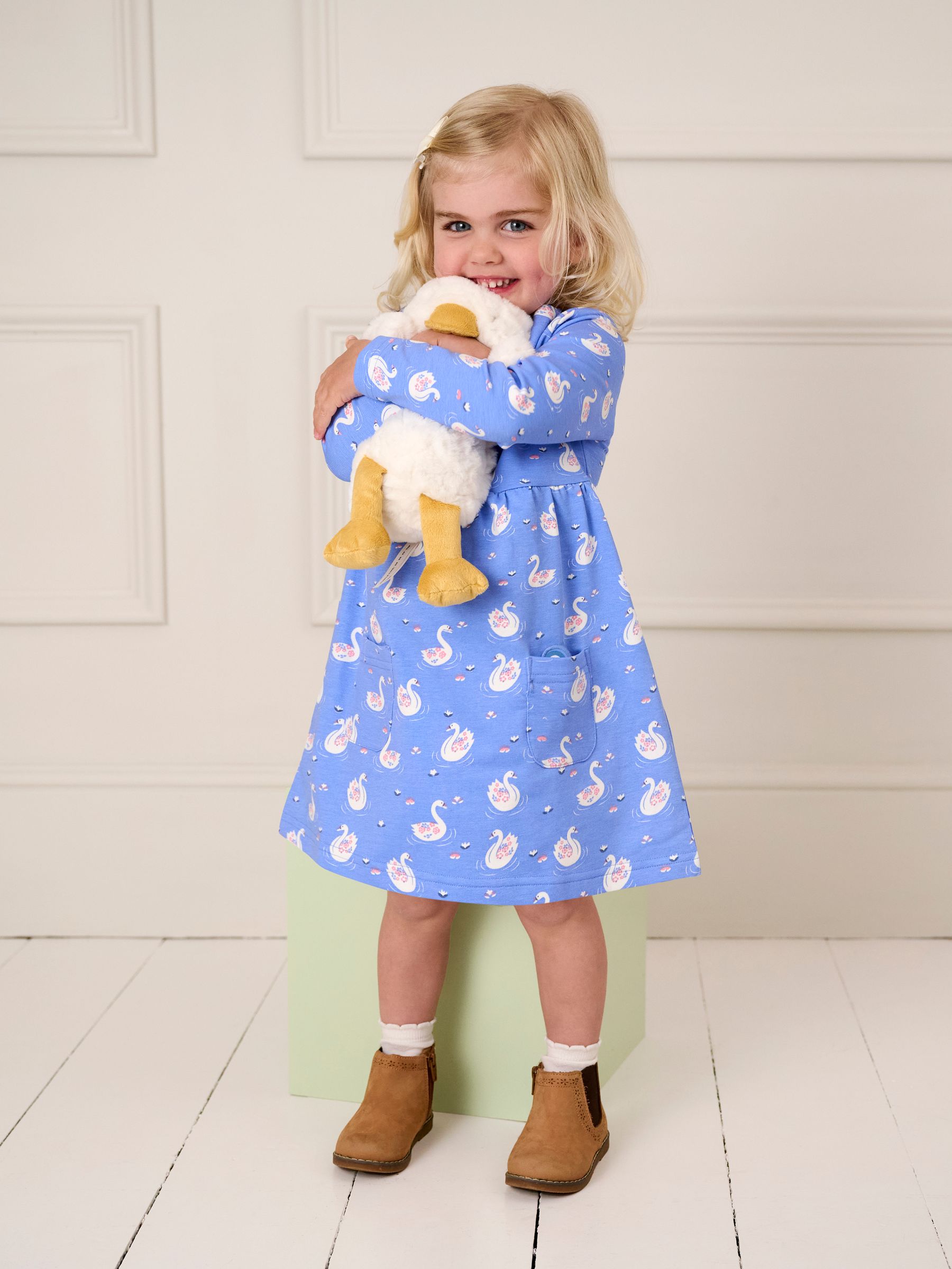 Blue Swan Button Front Dress