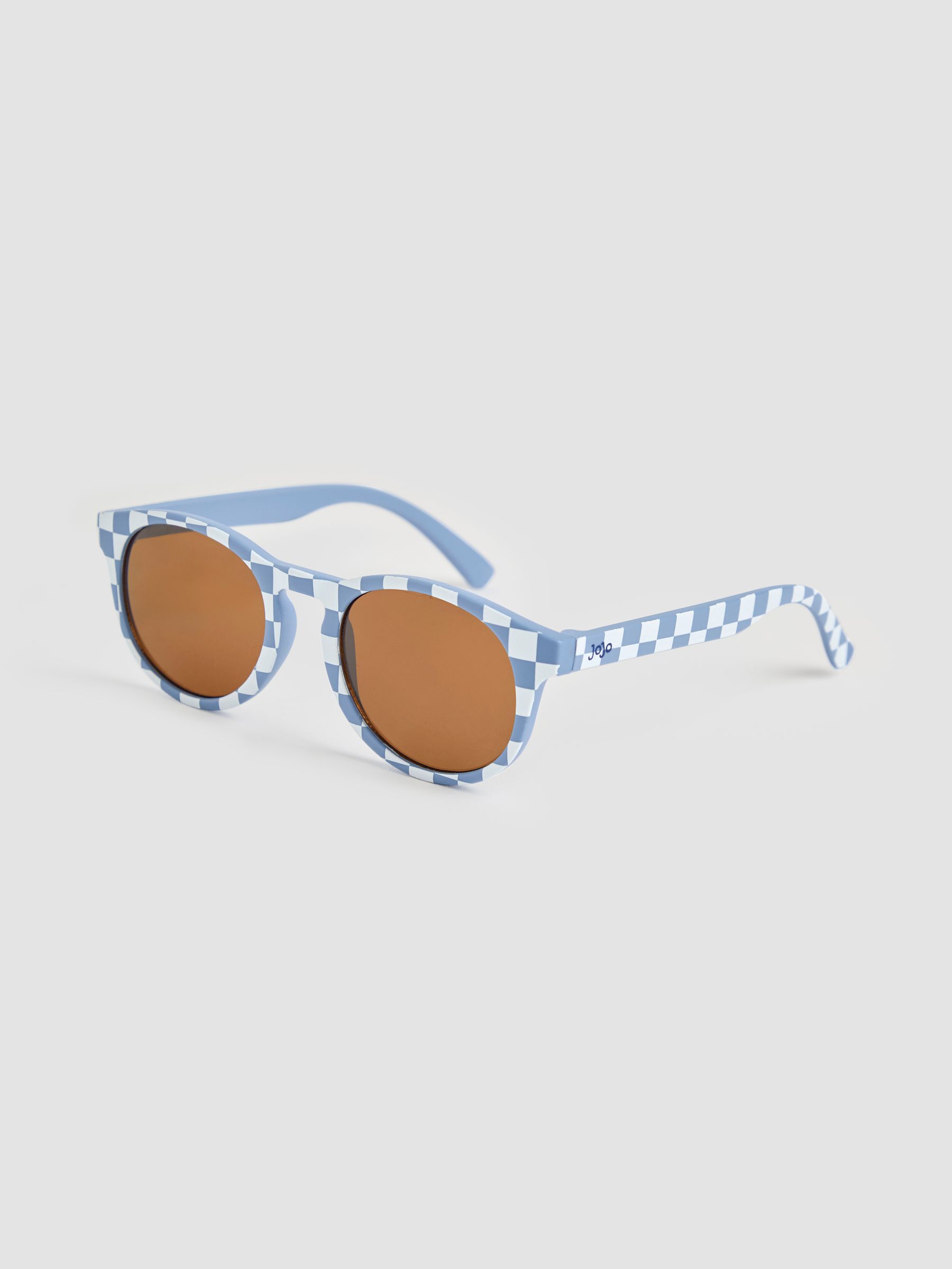 Blue Rounded Sunglasses