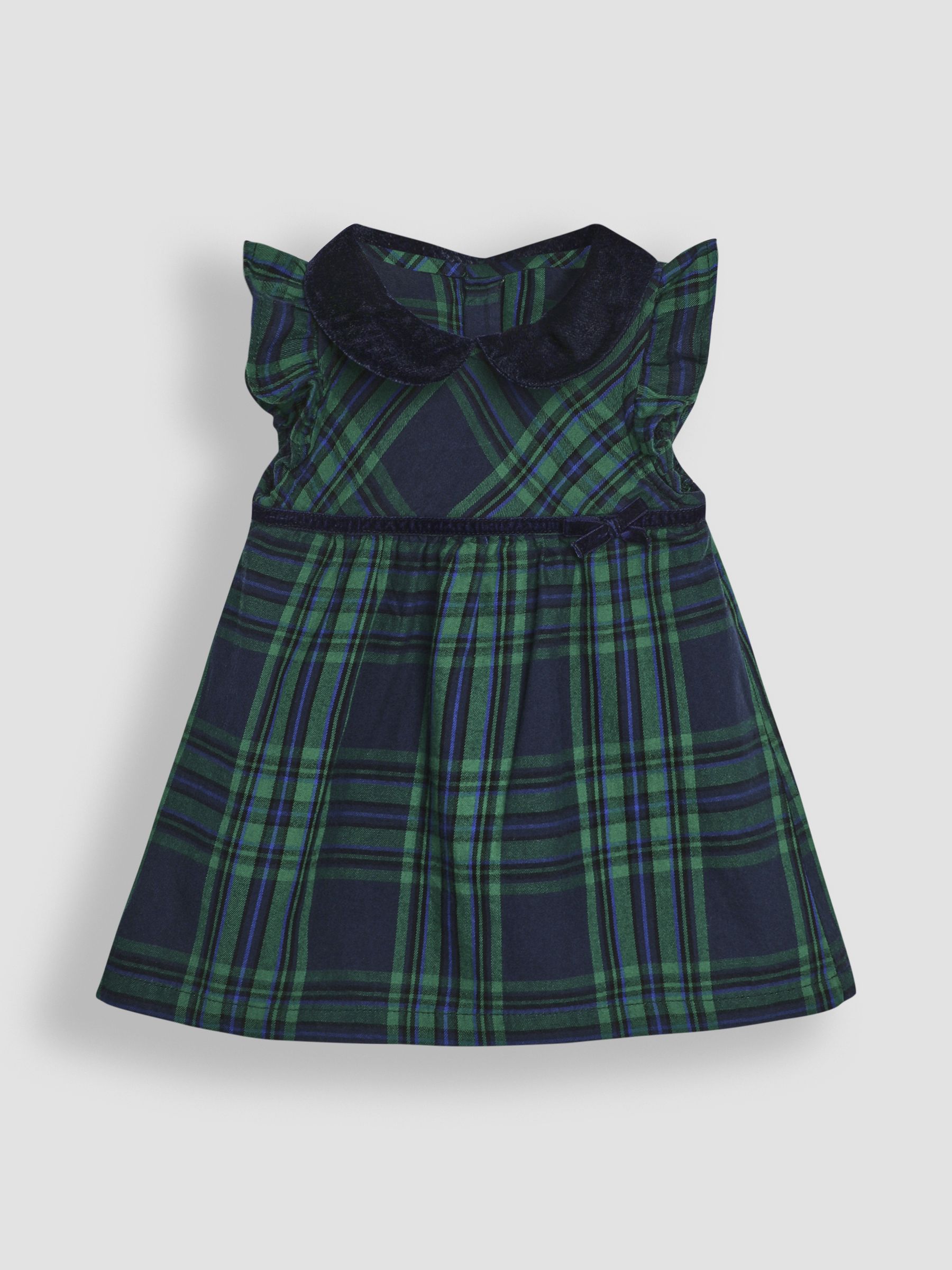 Green Tartan Baby Dress & Body Set