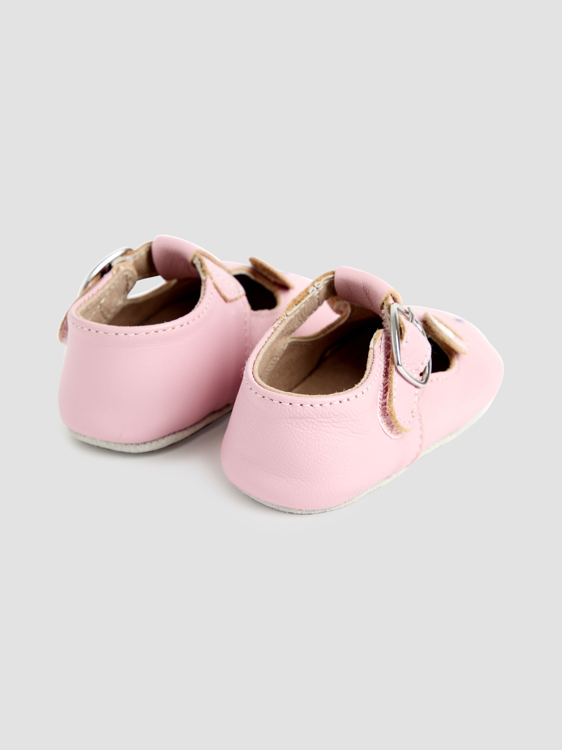 Pink Leather Pre-Walker Shoes