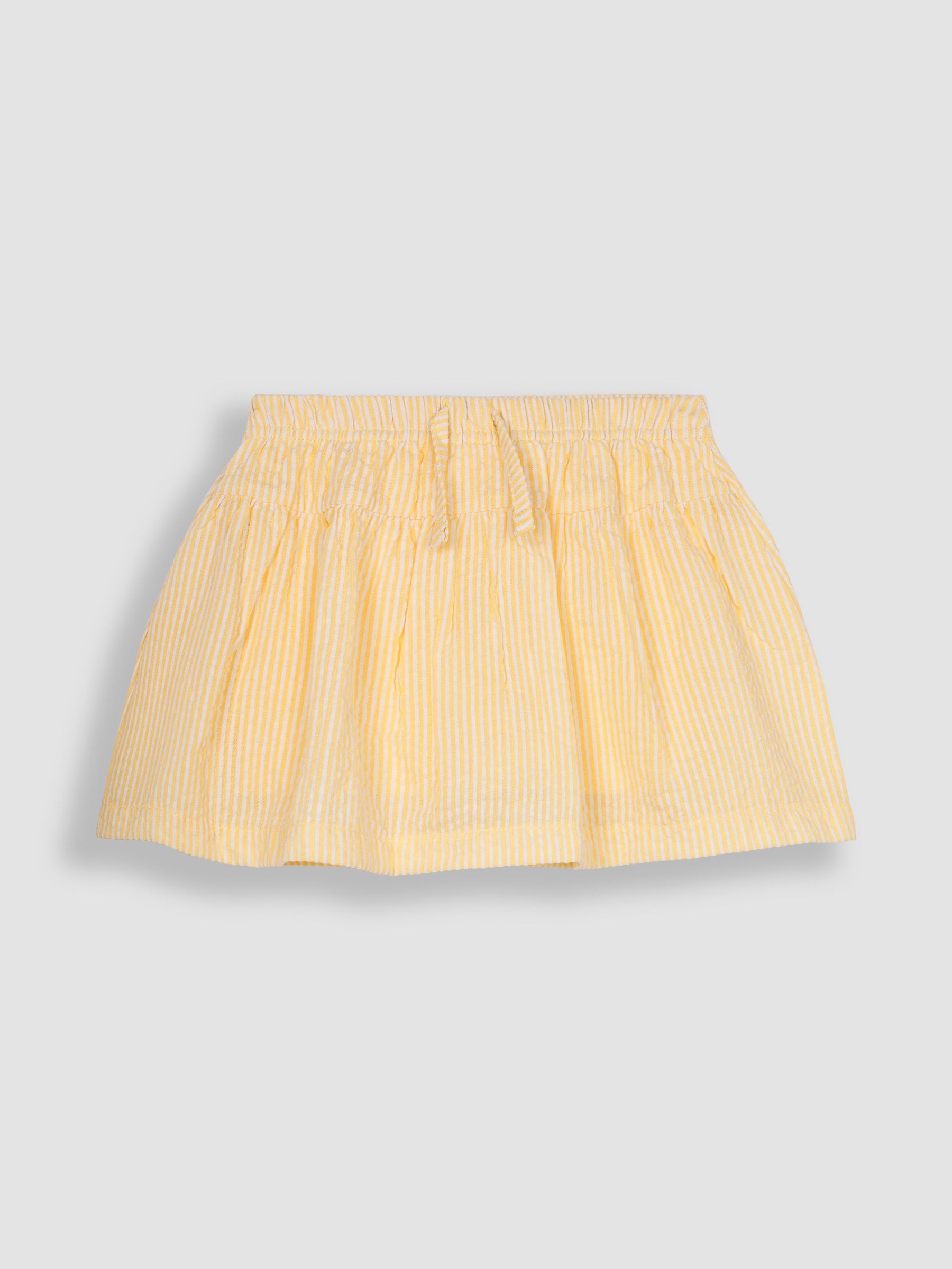 Yellow Seersucker Stripe Skort