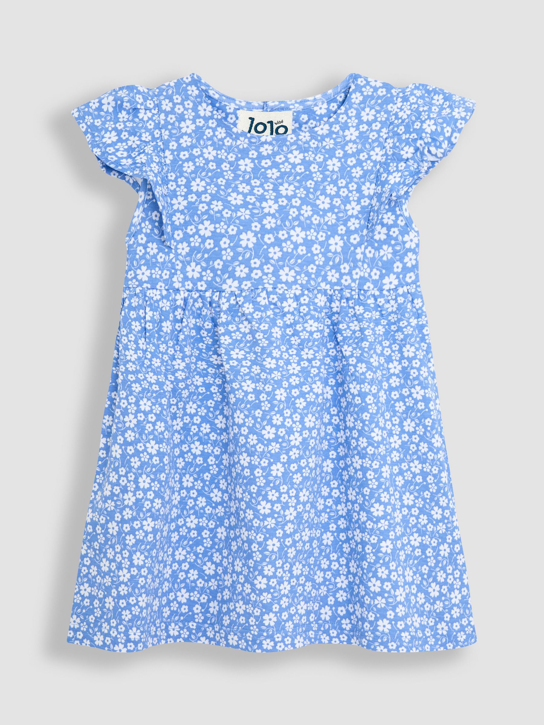 Fuchsia Pink Ditsy Floral Print 100% Cotton Dress