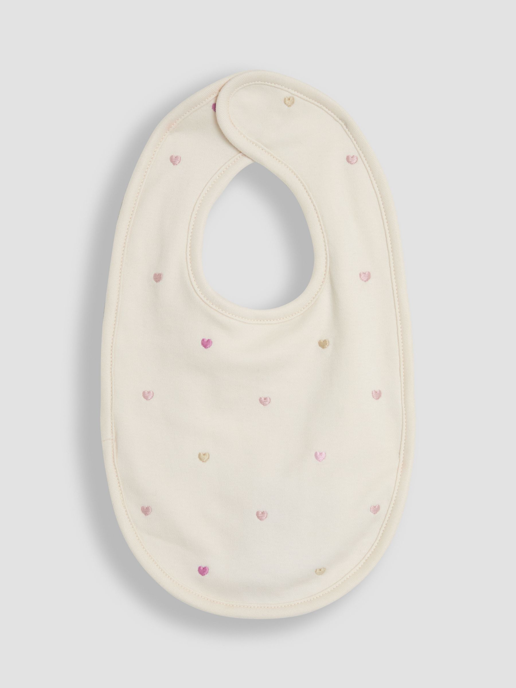 Cream Baby Embroidered Bib