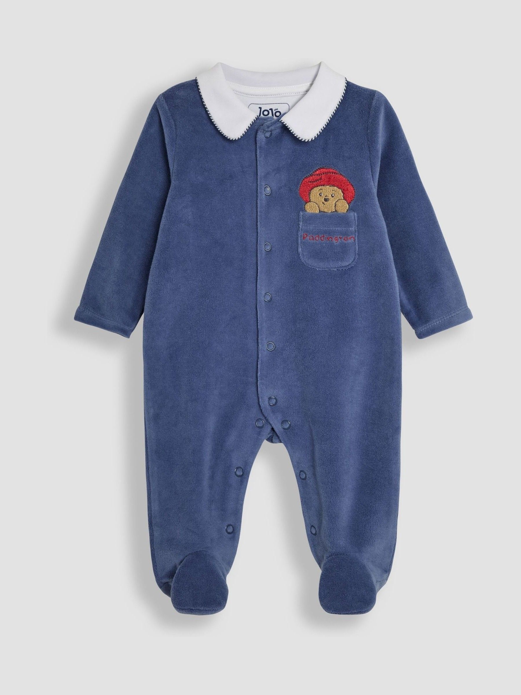 Navy Paddington Collar Sleepsuit