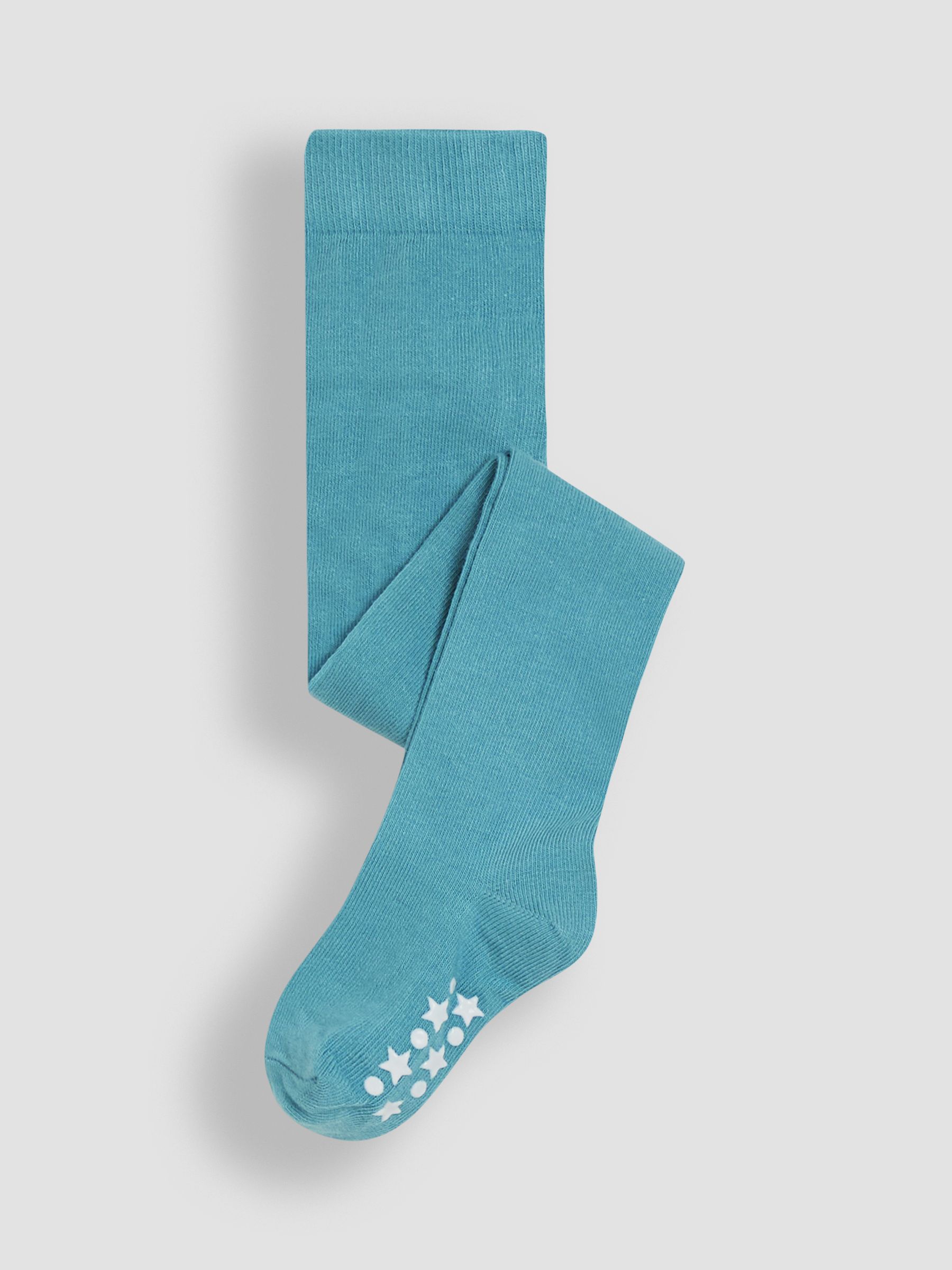 Duck Egg Blue Cotton Rich Plain Tights