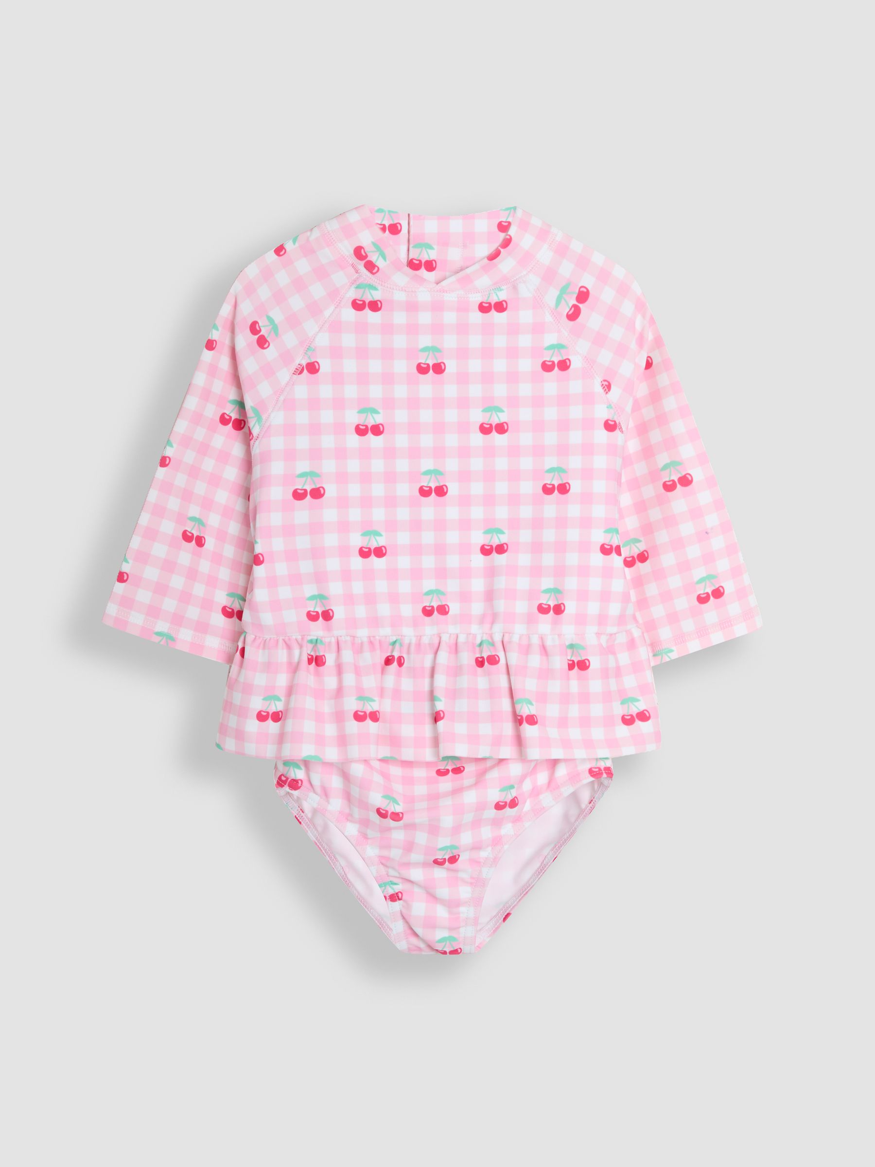 Gingham Rash Vest Set 2 Piece
