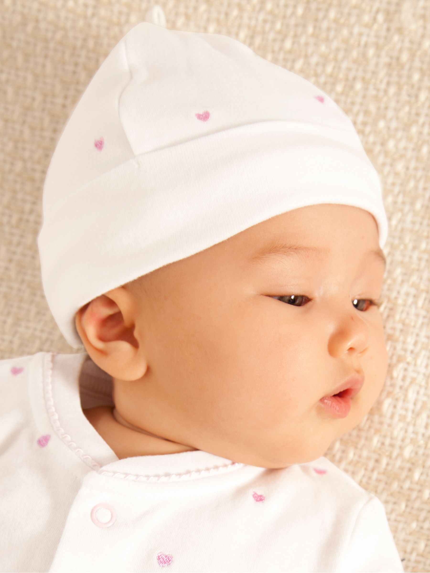 Yellow Duck Embroidered Cotton Baby Hat