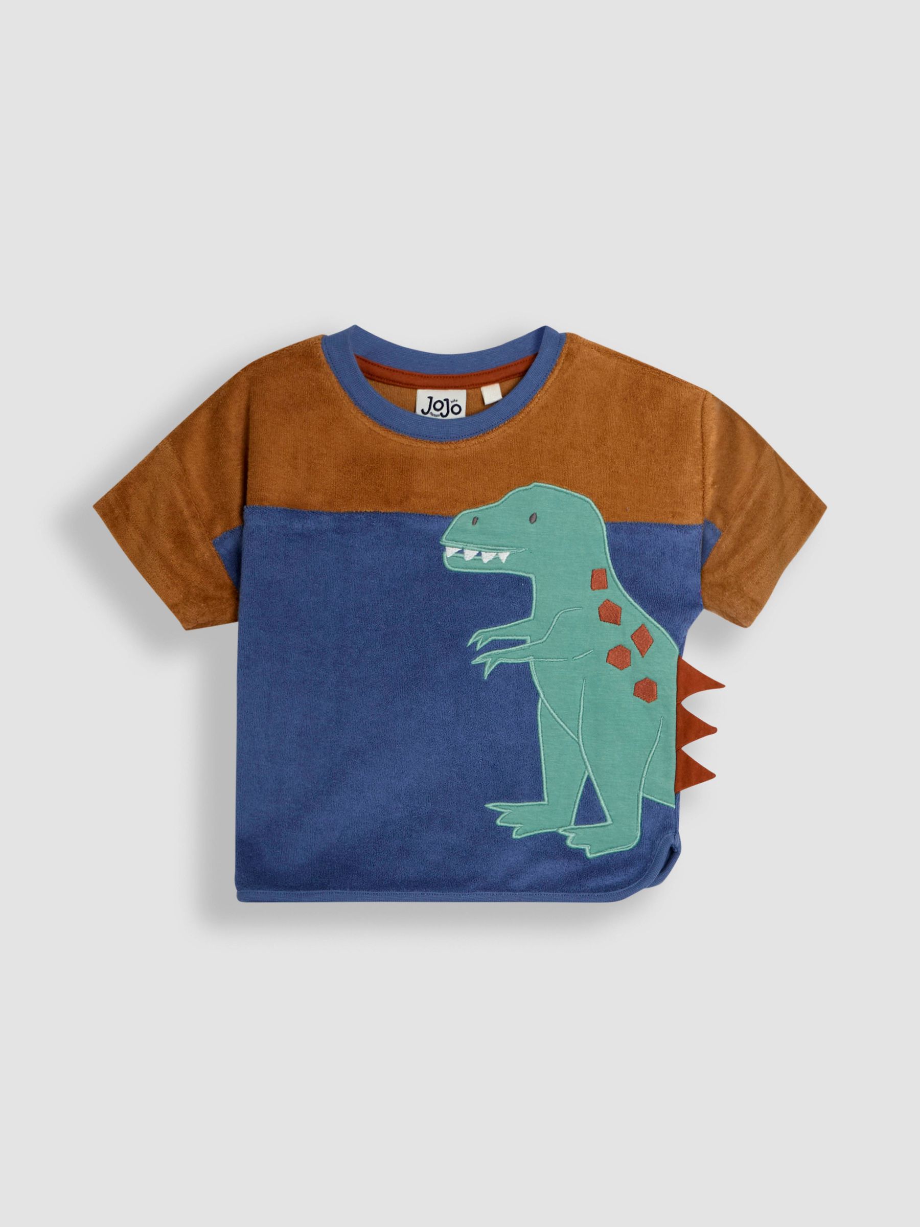 Blue 2-Piece T-Rex Appliqué T-Shirt & Short Set