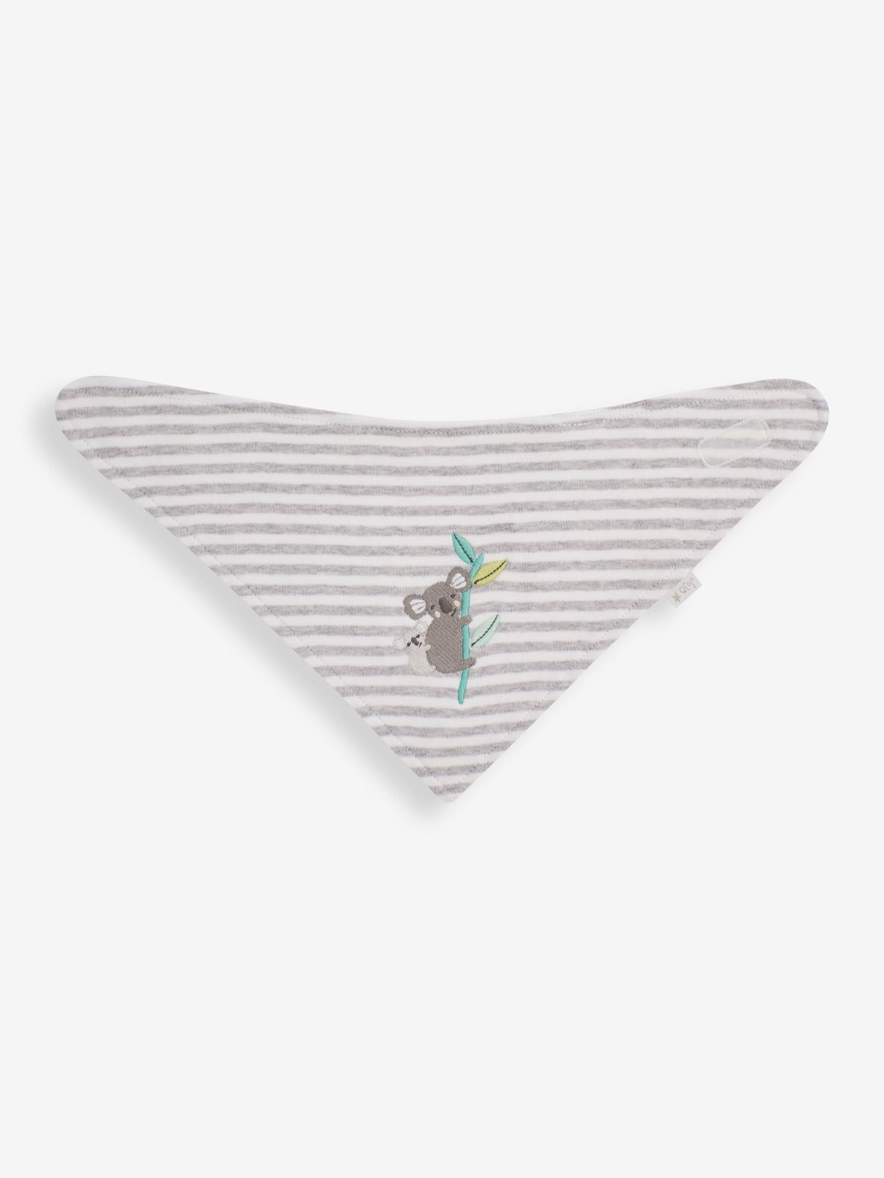 Grey Koala Cotton Baby Dribble Bibs 3 Pack