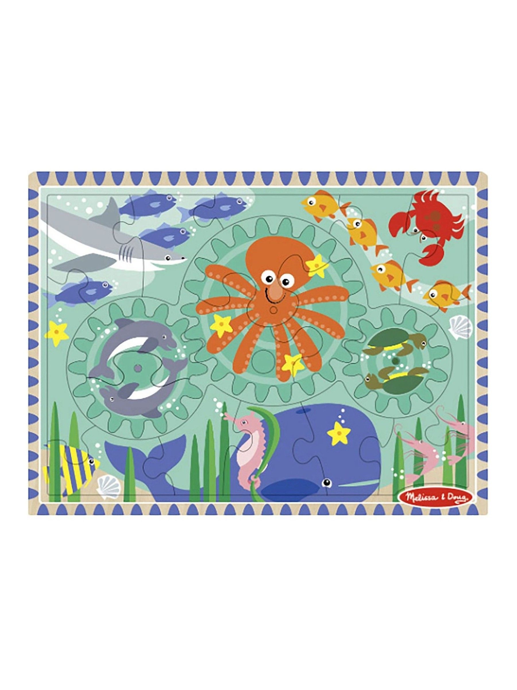 Melissa & Doug Underwater Wooden Gear Puzzle
