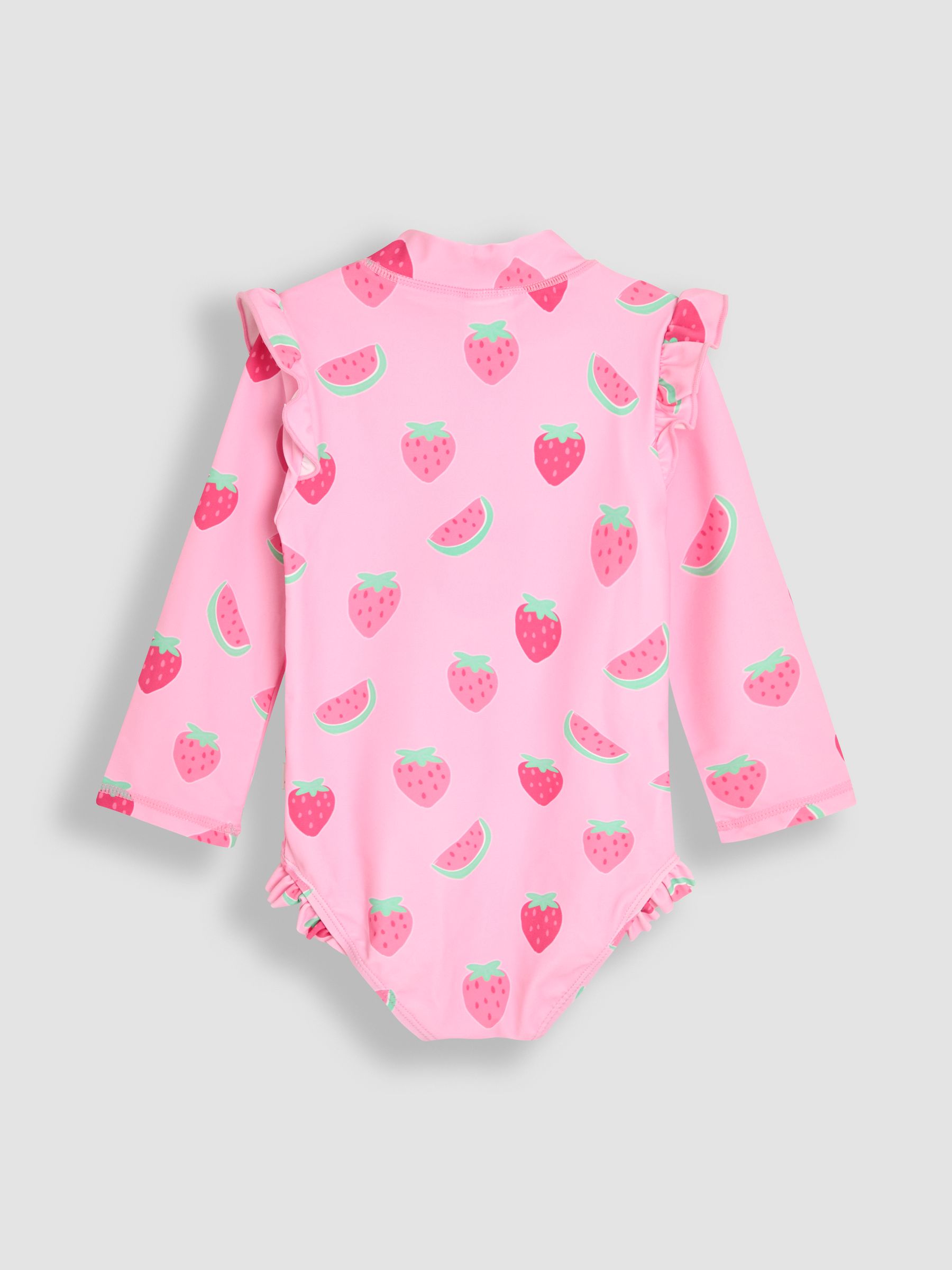 Multi Strawberry Long Sleeve Swimsuit