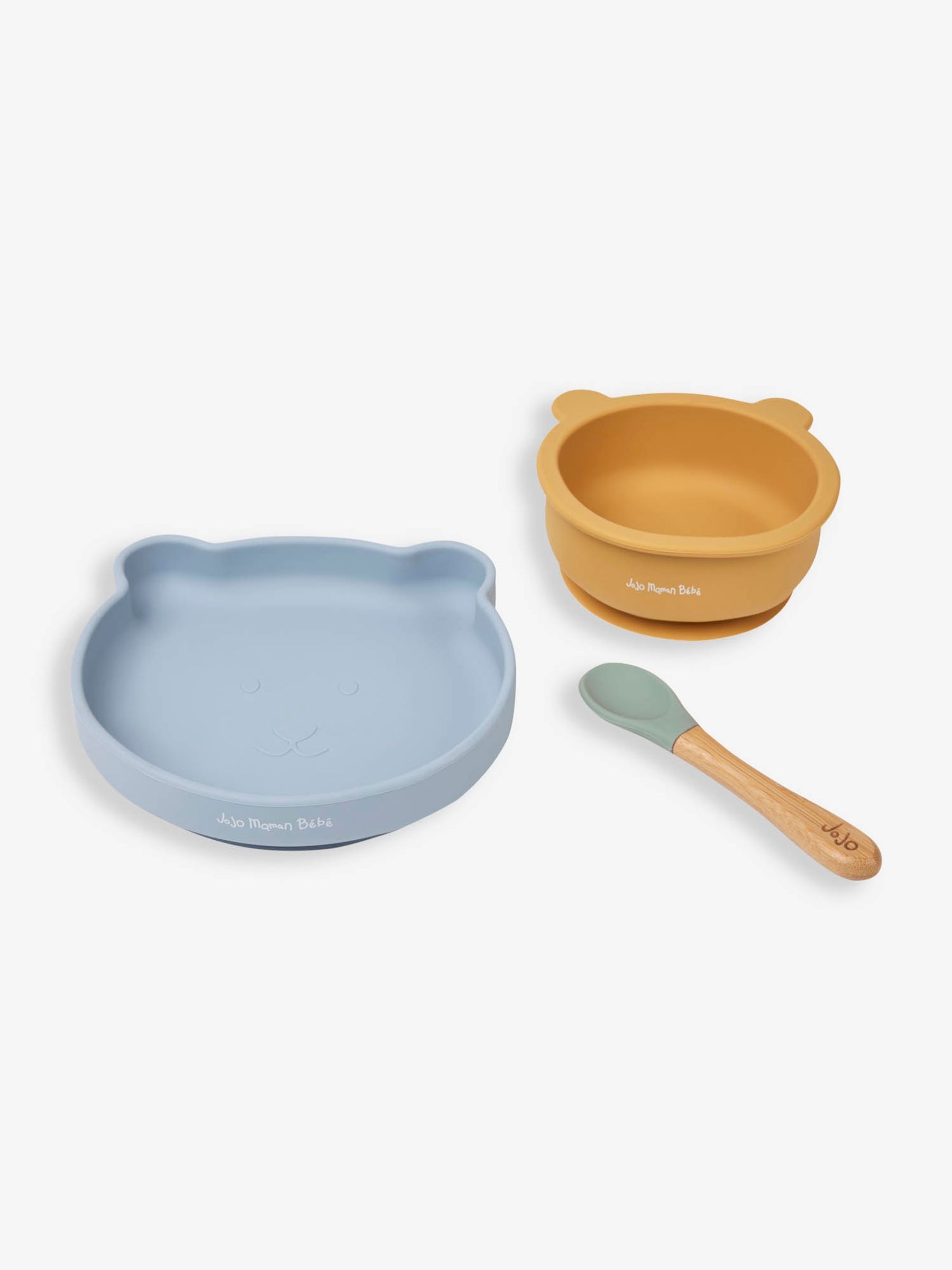 Blue My First Silicone Mealtime Bear Set