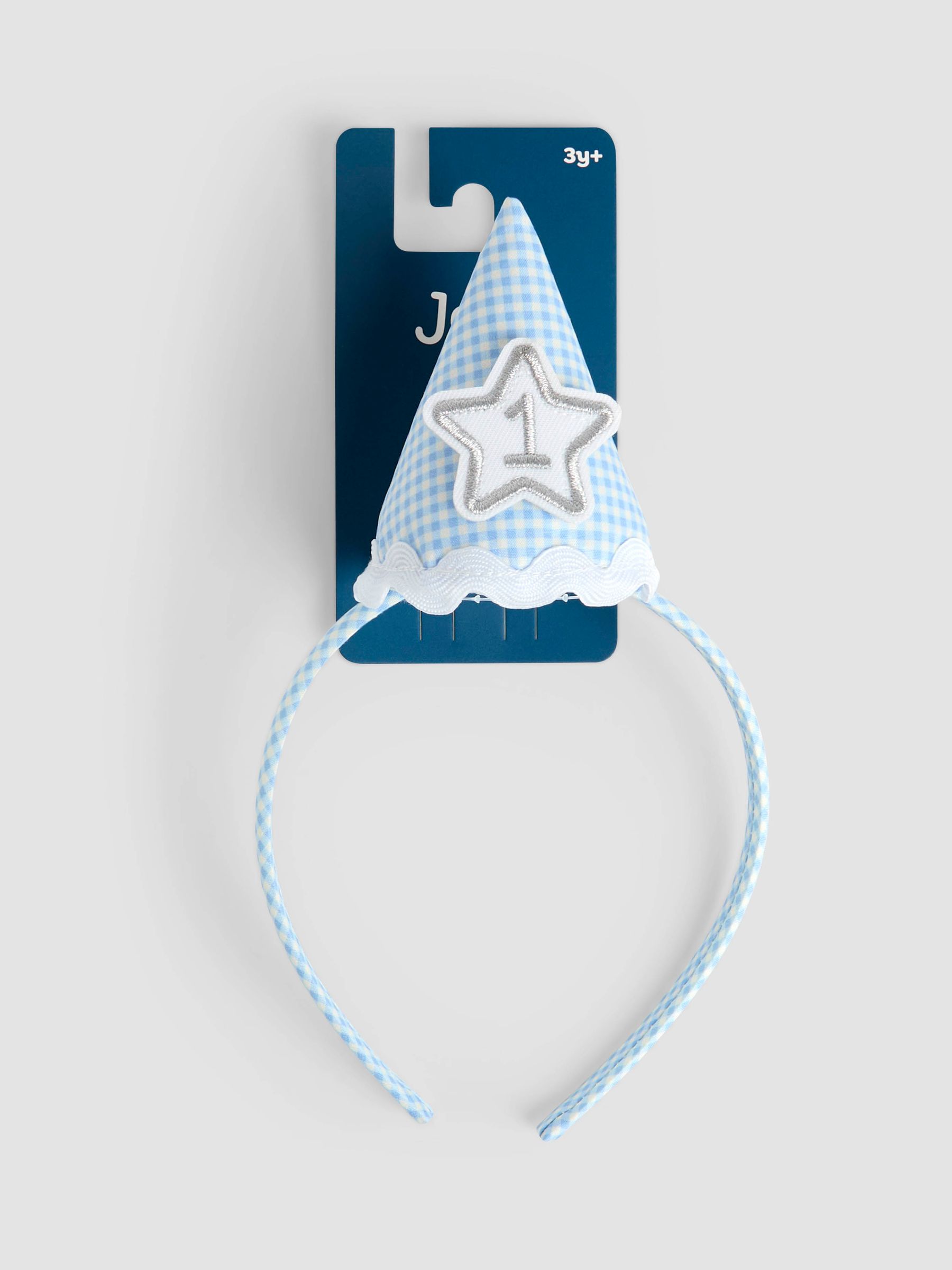 Gingham Birthday Hat Headband