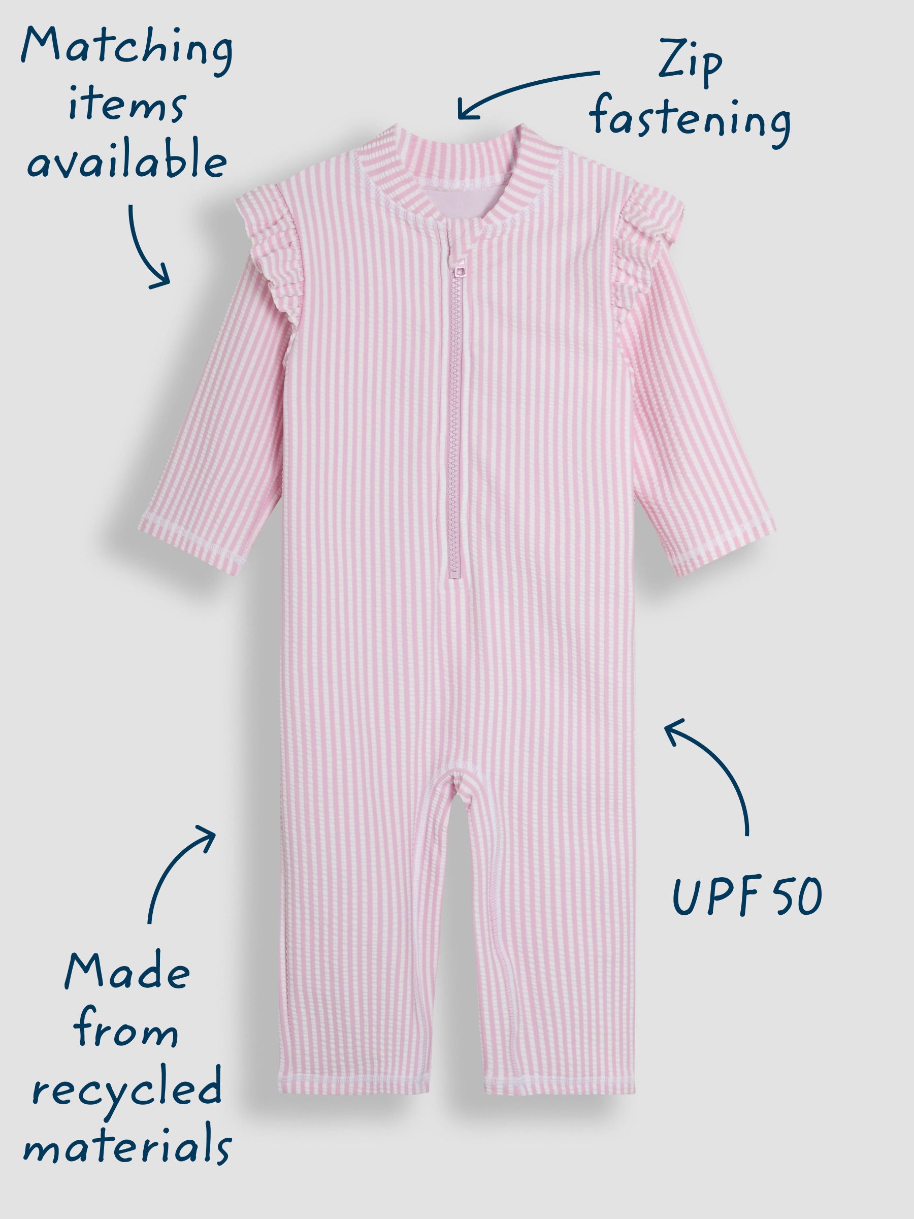 Pink Stripe Sun Protection Suit