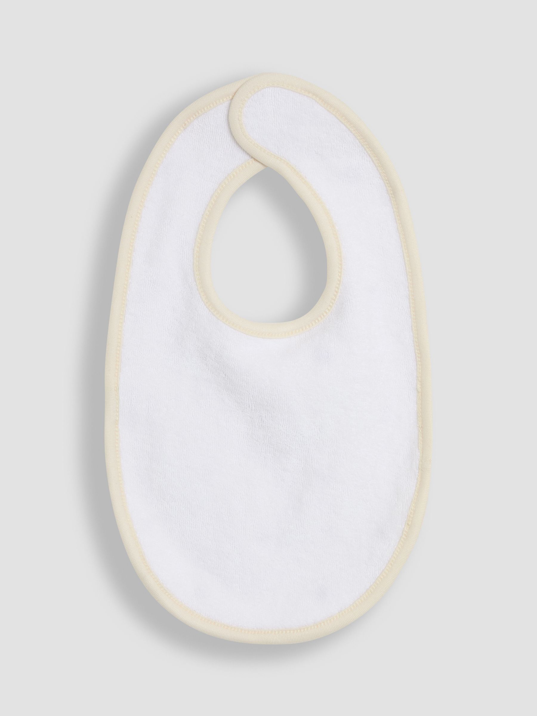 Cream Baby Embroidered Bib