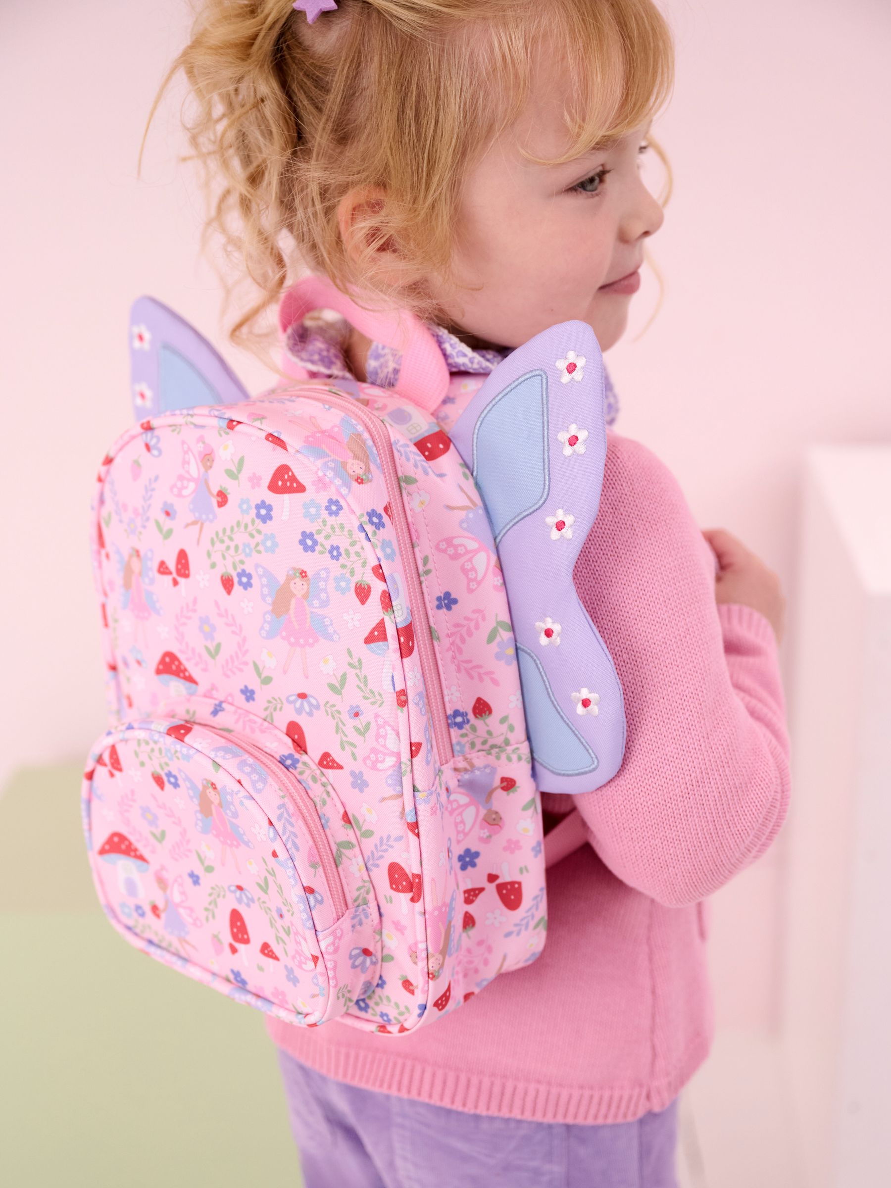 Fairy Printed Backpack with Wings